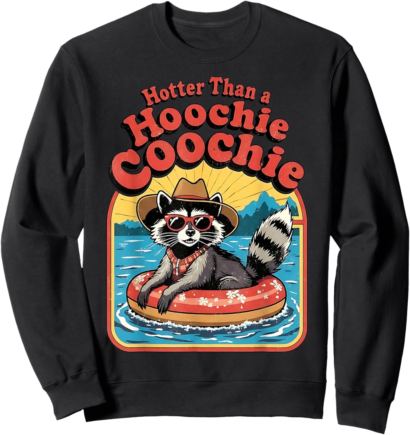 Funny Trash Panda Meme Sweatshirt - Sweatshirt | Black