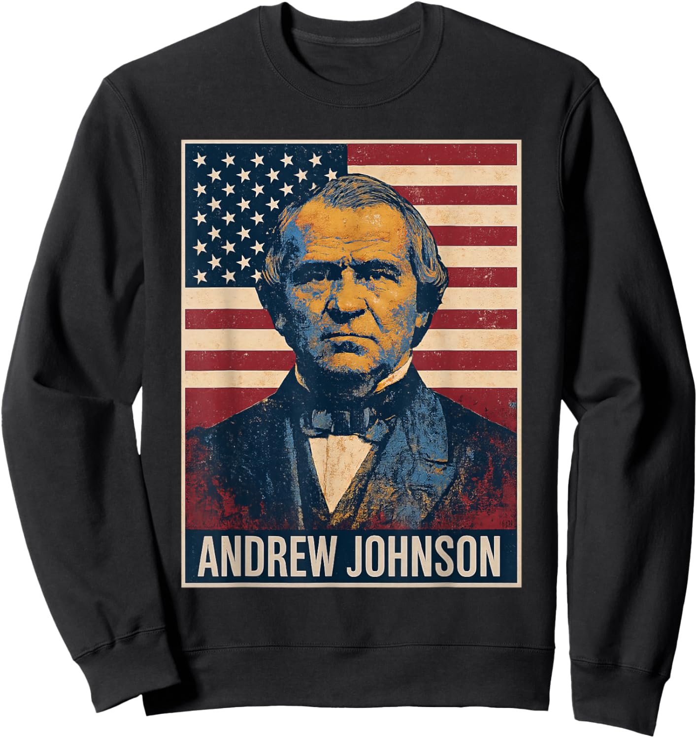 Andrew Johnson Portrait Sweatshirt - Sweatshirt | Black