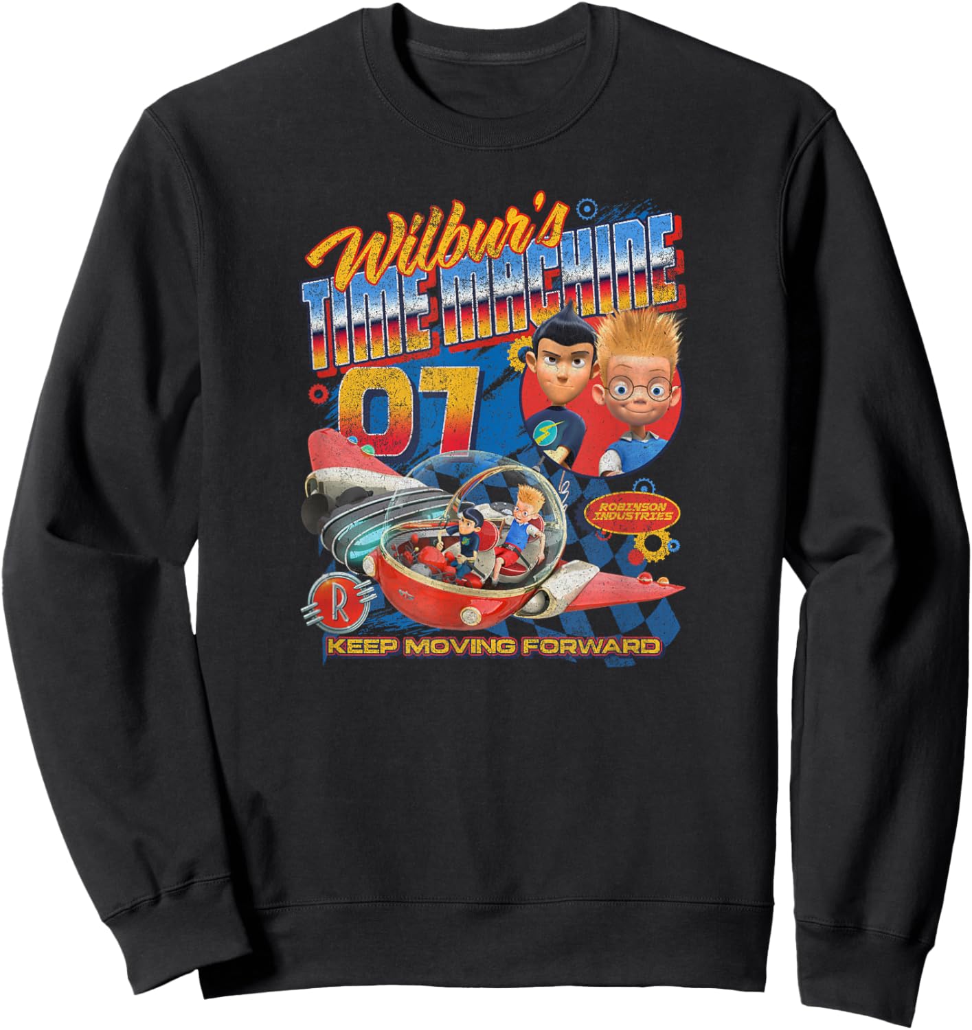 Disney Meet The Robinsons Wilbur's Time Machine Poster Sweatshirt - Sweatshirt | Black
