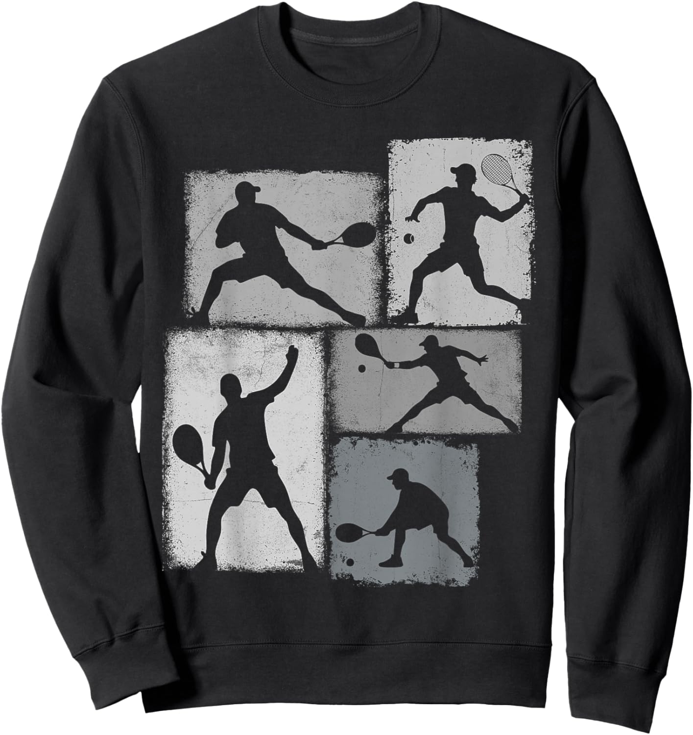 Tennis Player Collage Men Women Kids Coach Youth Sweatshirt - Sweatshirt | Black