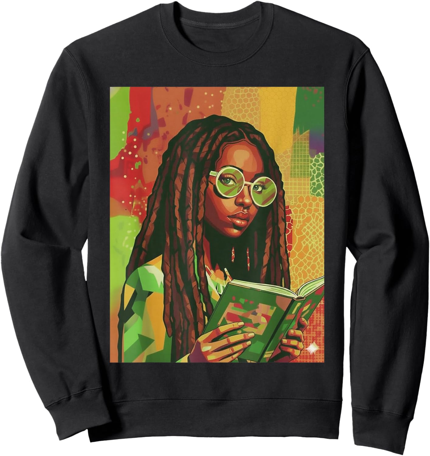 Black Women Reading Book, Educated Black History Month Women Sweatshirt - Sweatshirt | Black