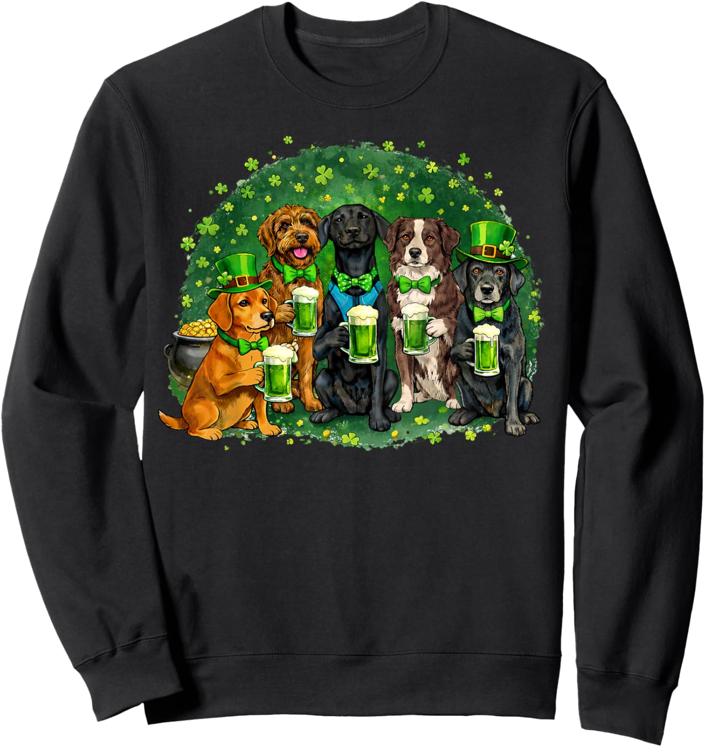St Patrick’s Day Dog Lovers Squad Sweatshirt - Sweatshirt | Black