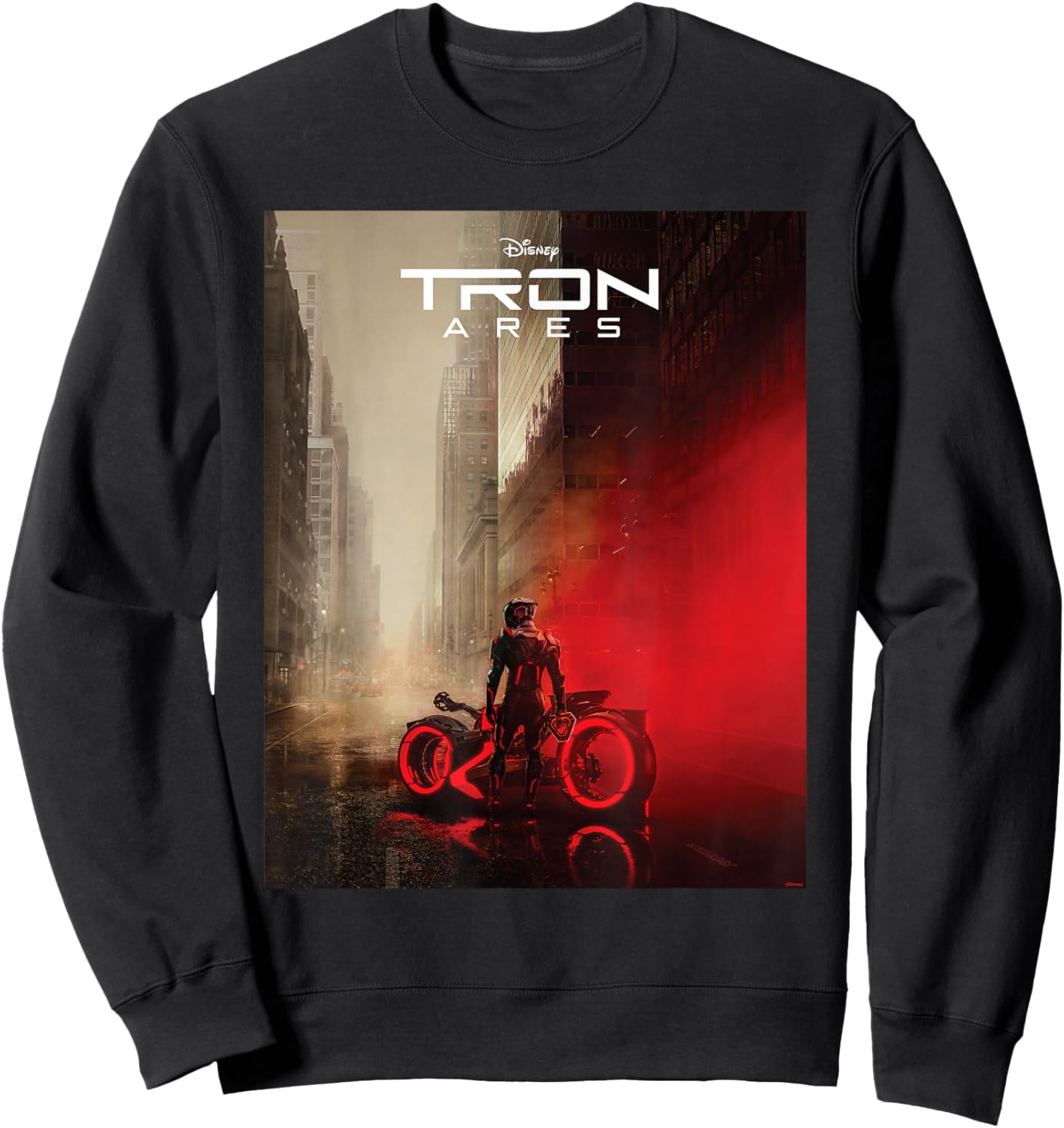 Disney TRON: Ares Lightcycle City Official Movie Poster Art Sweatshirt - Sweatshirt | Black
