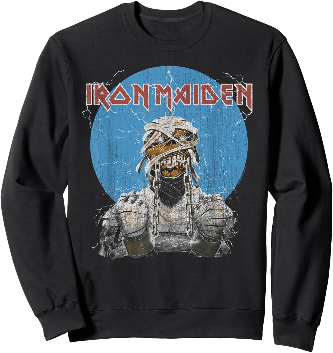Iron Maiden - Mummy Lightning Circle Sweatshirt - Sweatshirt | Black