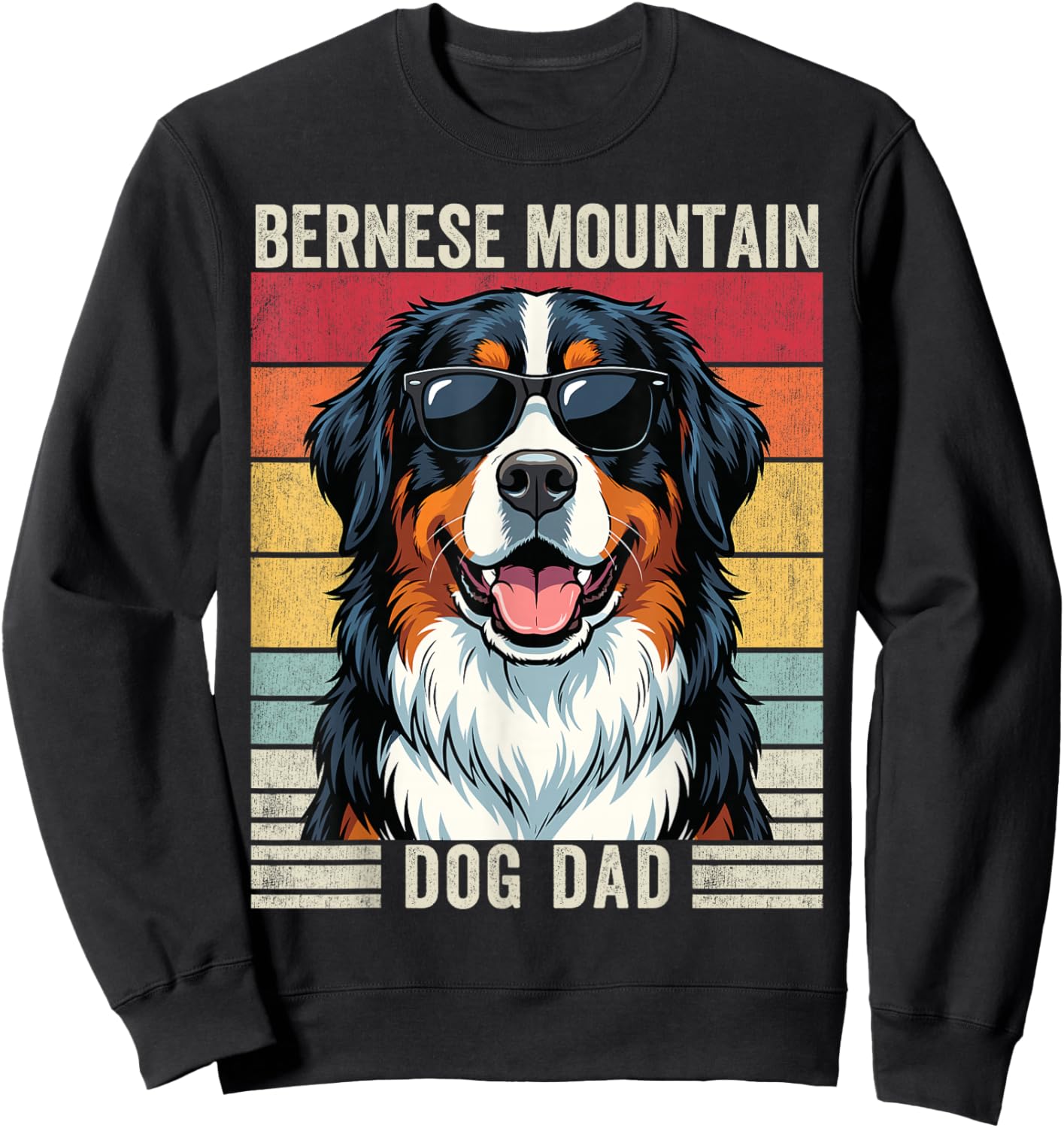 Bernese Mountain Dog Dad Sweatshirt - Sweatshirt | Black