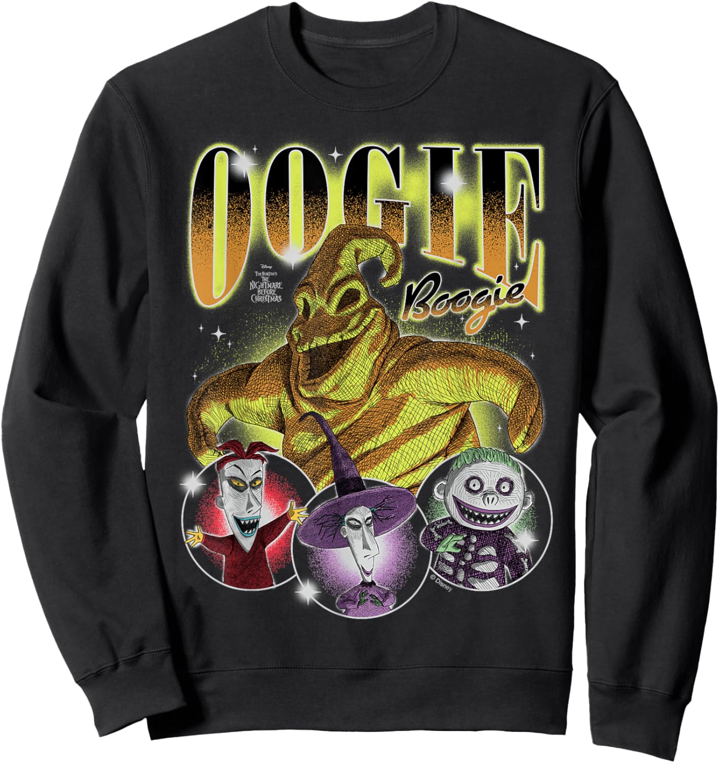 Oogie Boogie Spooky Fun Disney Villain Design Sweatshirt - Sweatshirt | Black