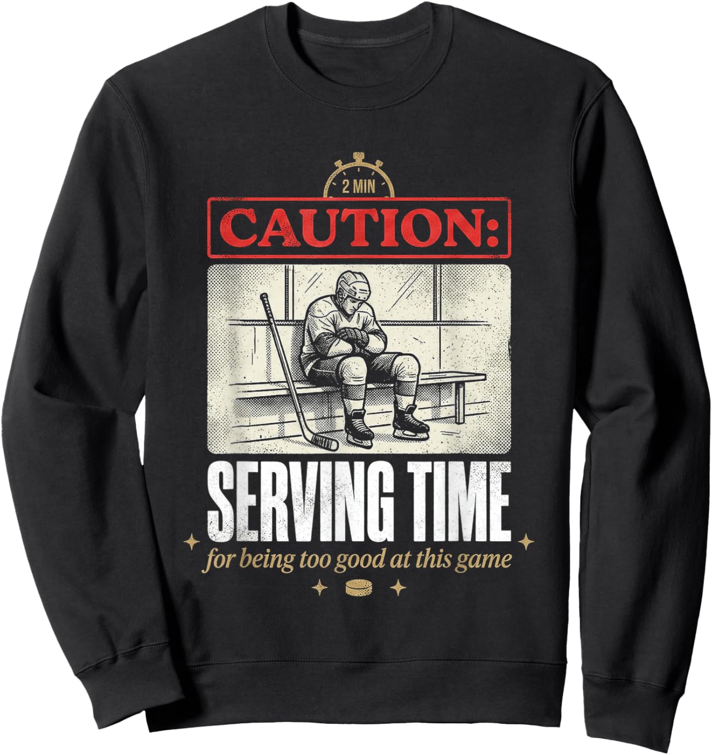 Funny Ice Hockey Penalty Box Sweatshirt - Sweatshirt | Black