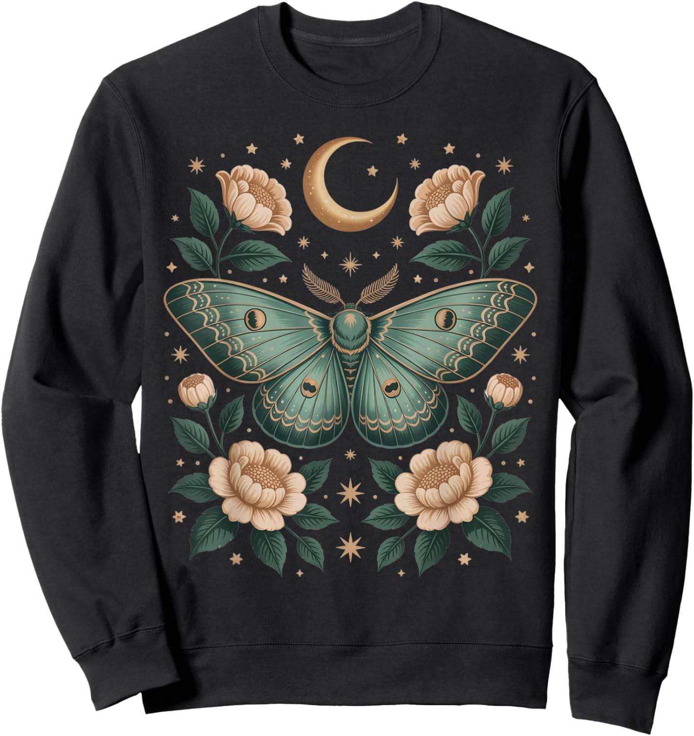 Satanism Demonic Devil Witchcraft Goth Occult Butterfly Sweatshirt - Sweatshirt | Black