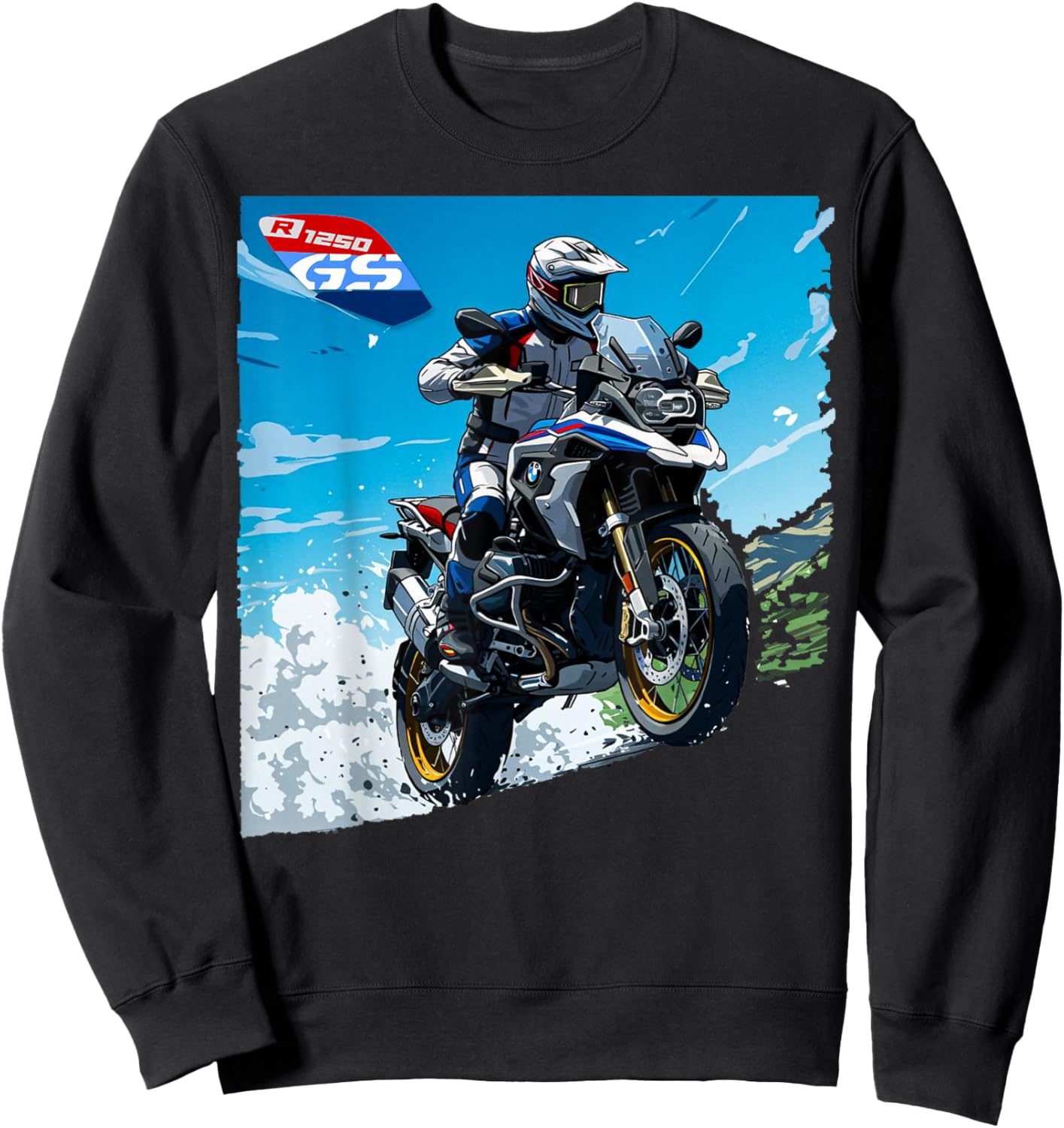 R 1250 GS Adventure Bike Motorcycle Sweatshirt - Sweatshirt | Black