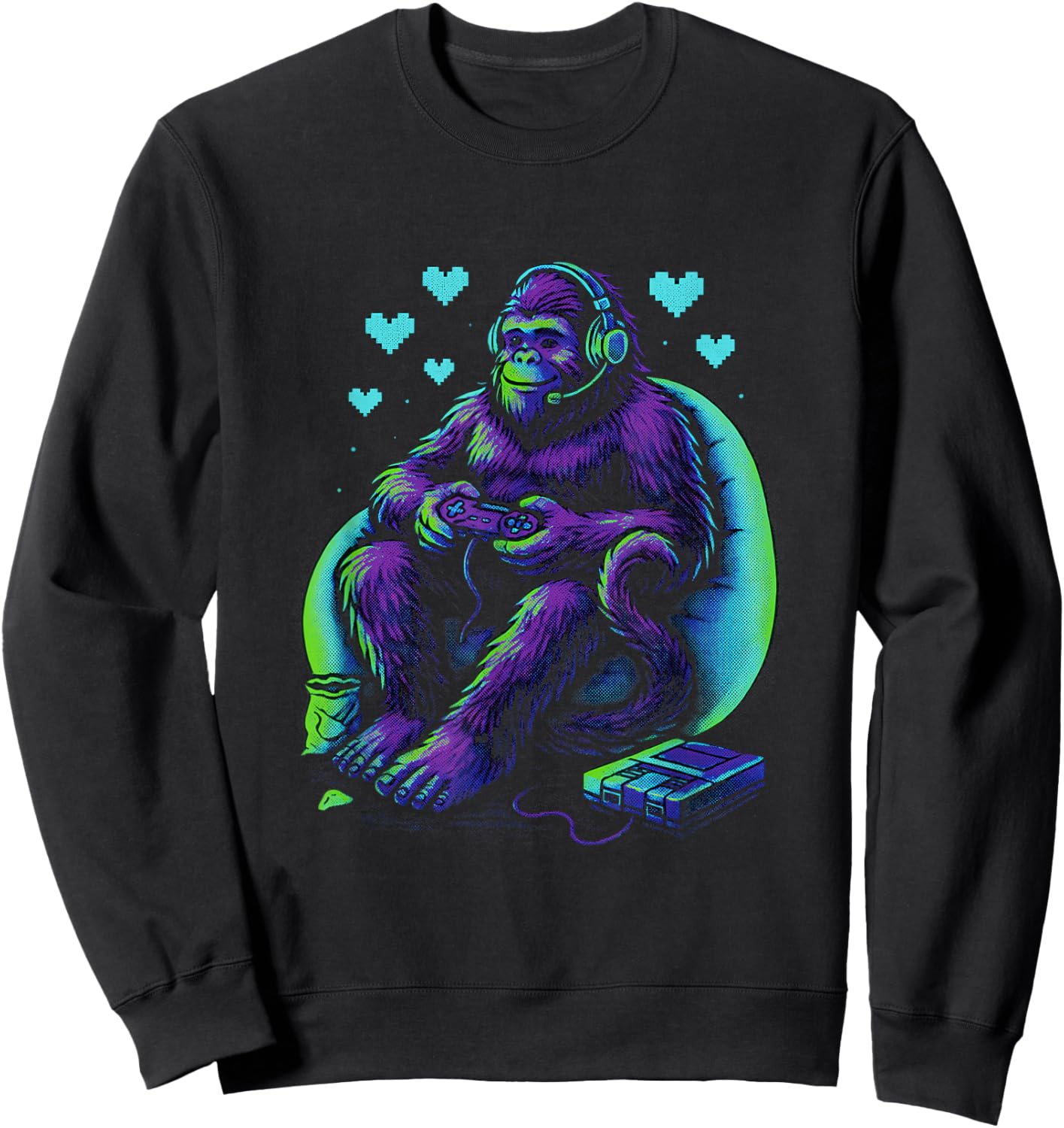 Funny Bigfoot Sasquatch Sweatshirt - Sweatshirt | Black