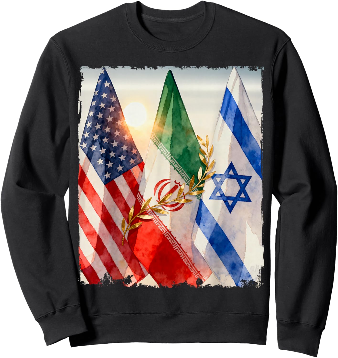 Epic Fury, Roaring Lion, Freedom – America Israel Iran Peace Sweatshirt - Sweatshirt | Black