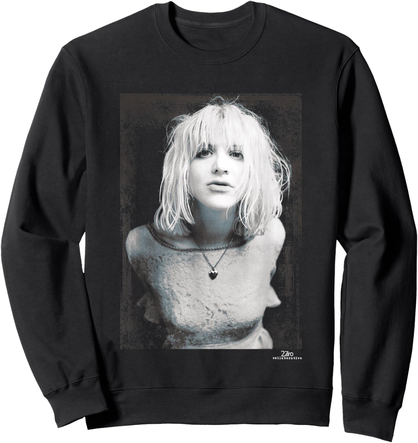 Hole Singer Courtney Love Portrait by Phil Nicholls Sweatshirt - Sweatshirt | Black