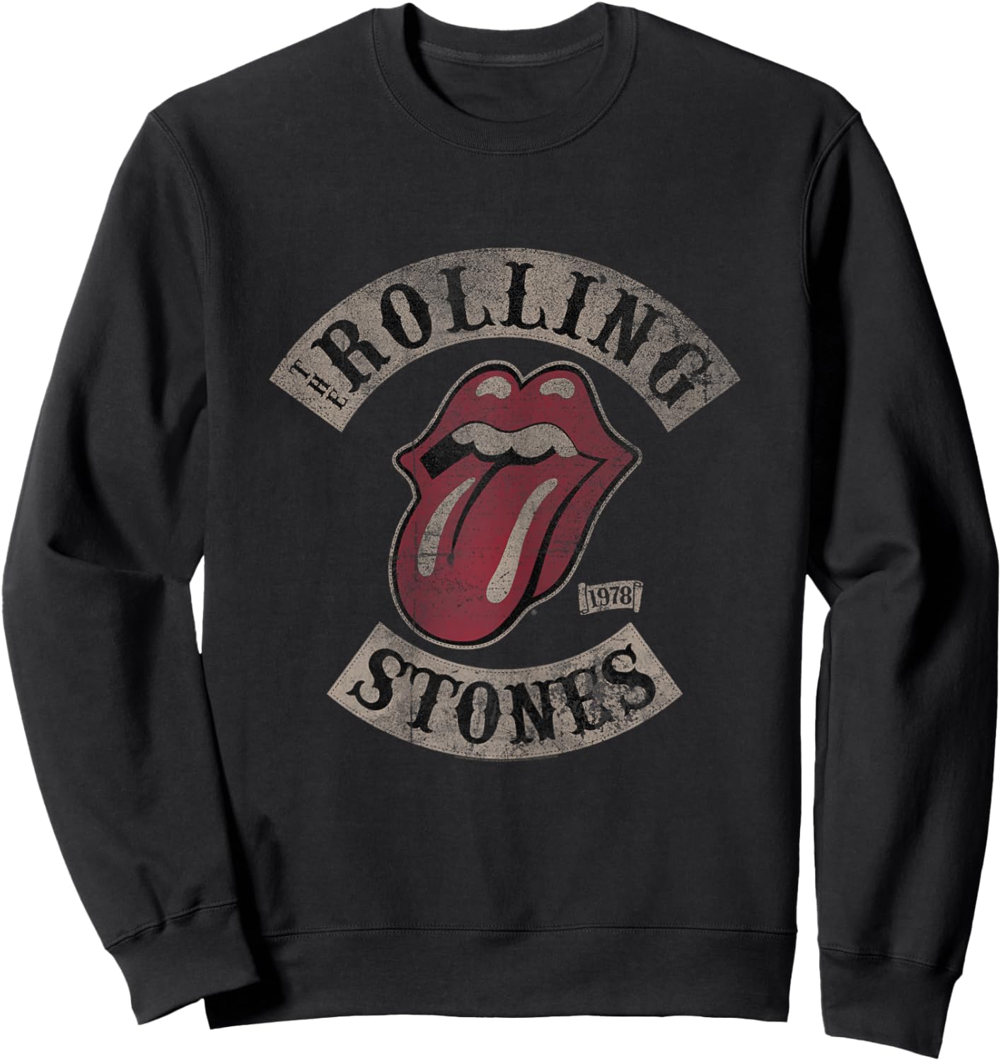 Official The Rolling Stones Tour 78 Rock Music Women Retro Sweatshirt - Sweatshirt | Black