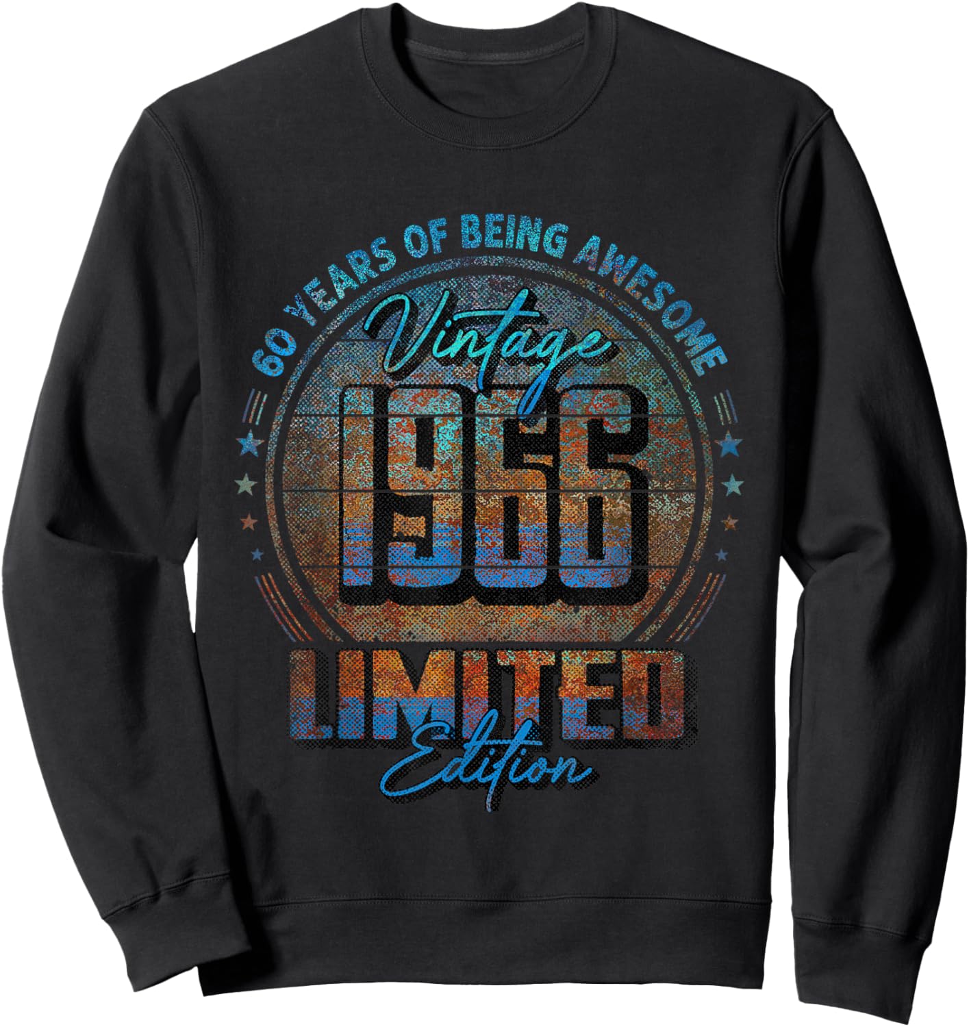 Vintage 1966 Limited Edition Shirt 60 Year Old 60th Birthday Sweatshirt - Sweatshirt | Black