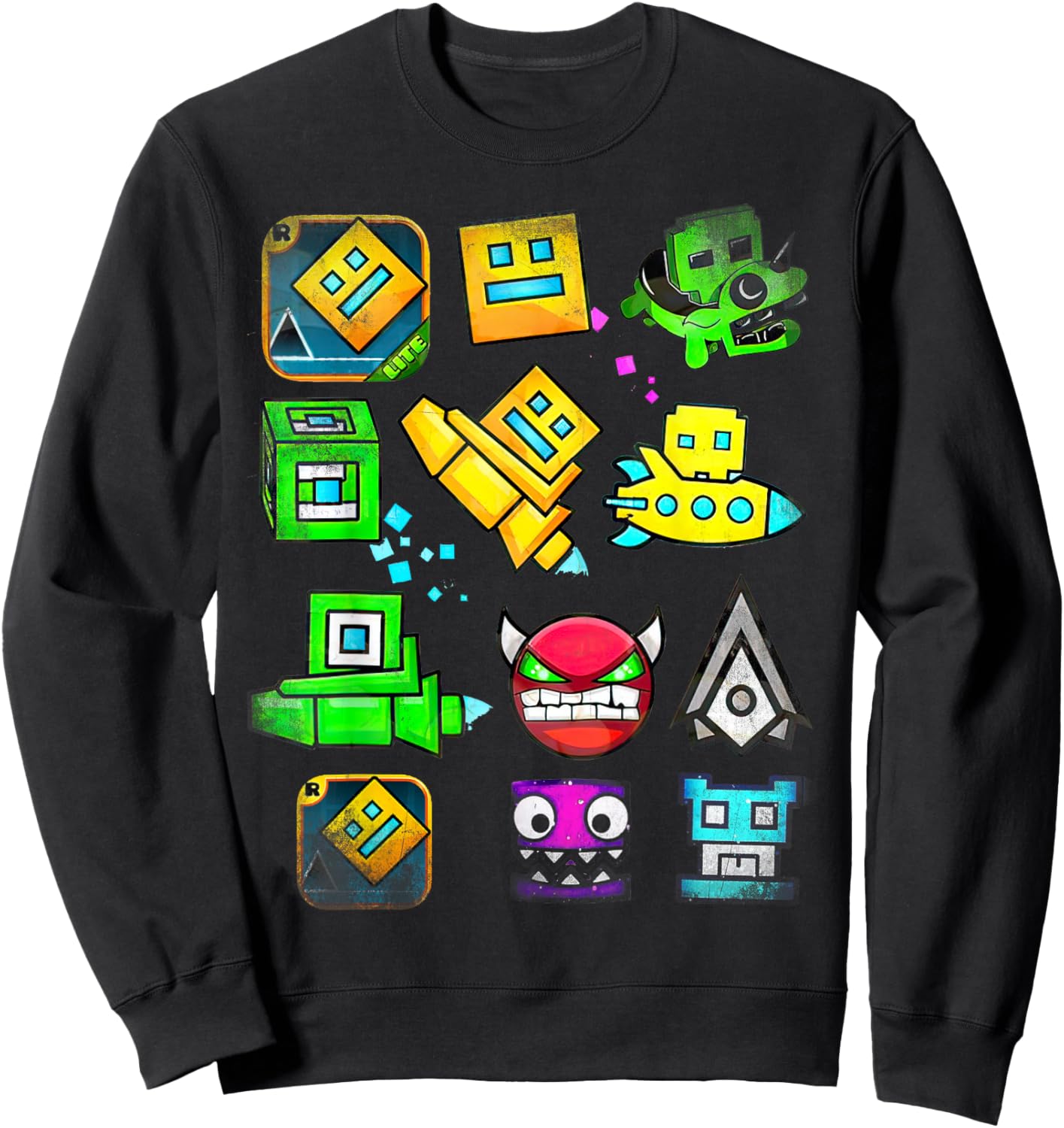 Video Game Geometry Video Gamer Lover Dash Sweatshirt - Sweatshirt | Black