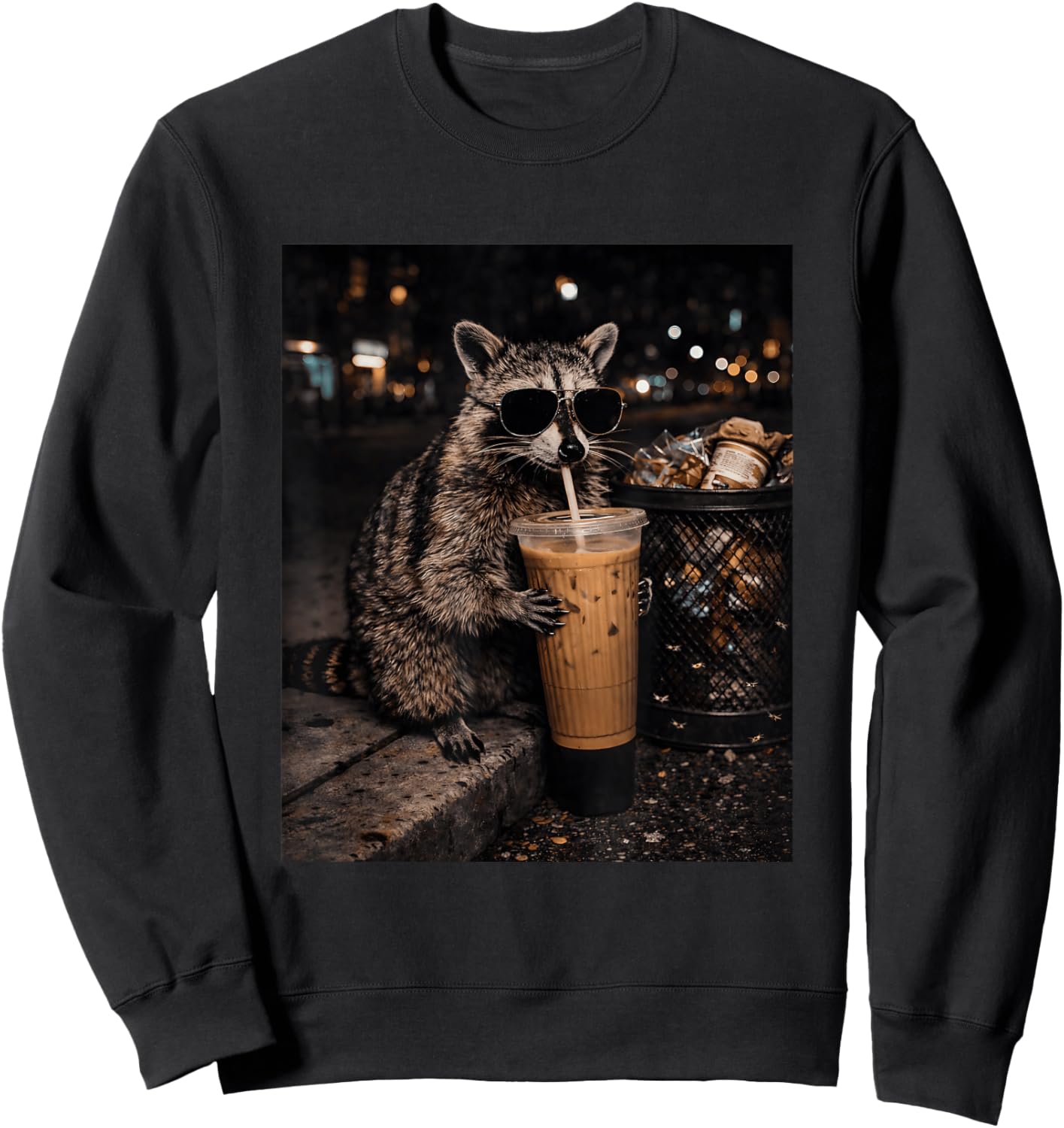 Sunglasses Caffeine Sweatshirt - Sweatshirt | Black