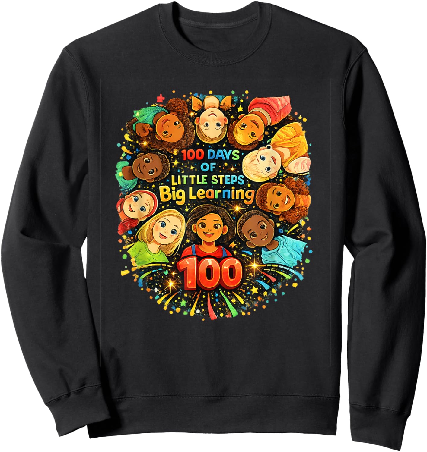 Awesome 100 Days of School | 100th Day of School Kids Sweatshirt - Sweatshirt | Black