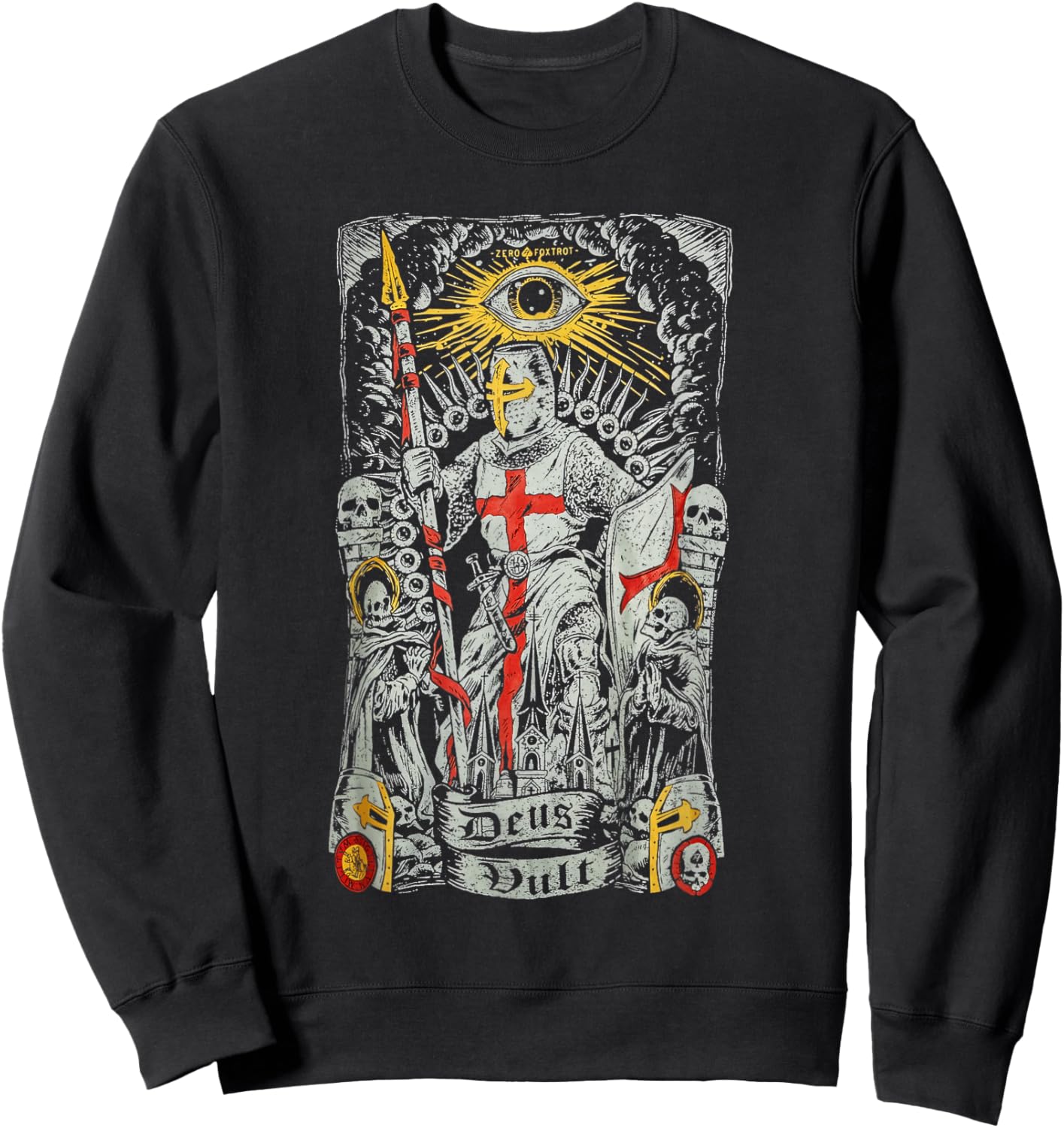 Deus Vult Knights Templar Crusades Sweatshirt - Sweatshirt | Black