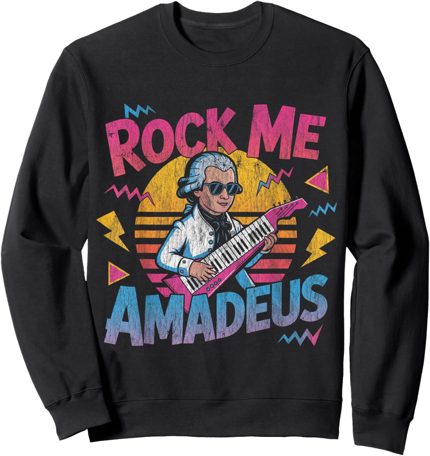 Rock Me Amadeus Funny 1980s Sweatshirt - Sweatshirt | Black