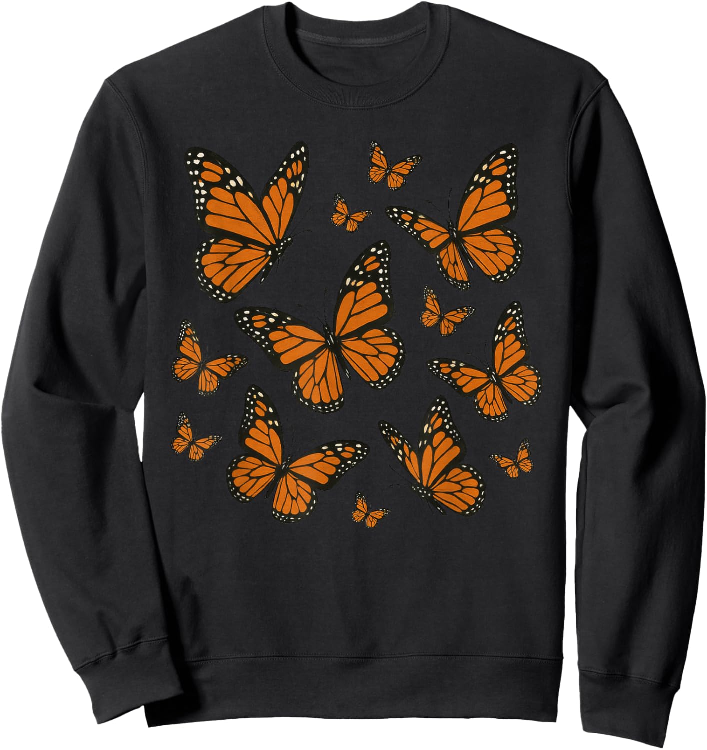 Monarch Butterflies Beautiful Butterfly Sweatshirt - Sweatshirt | Black