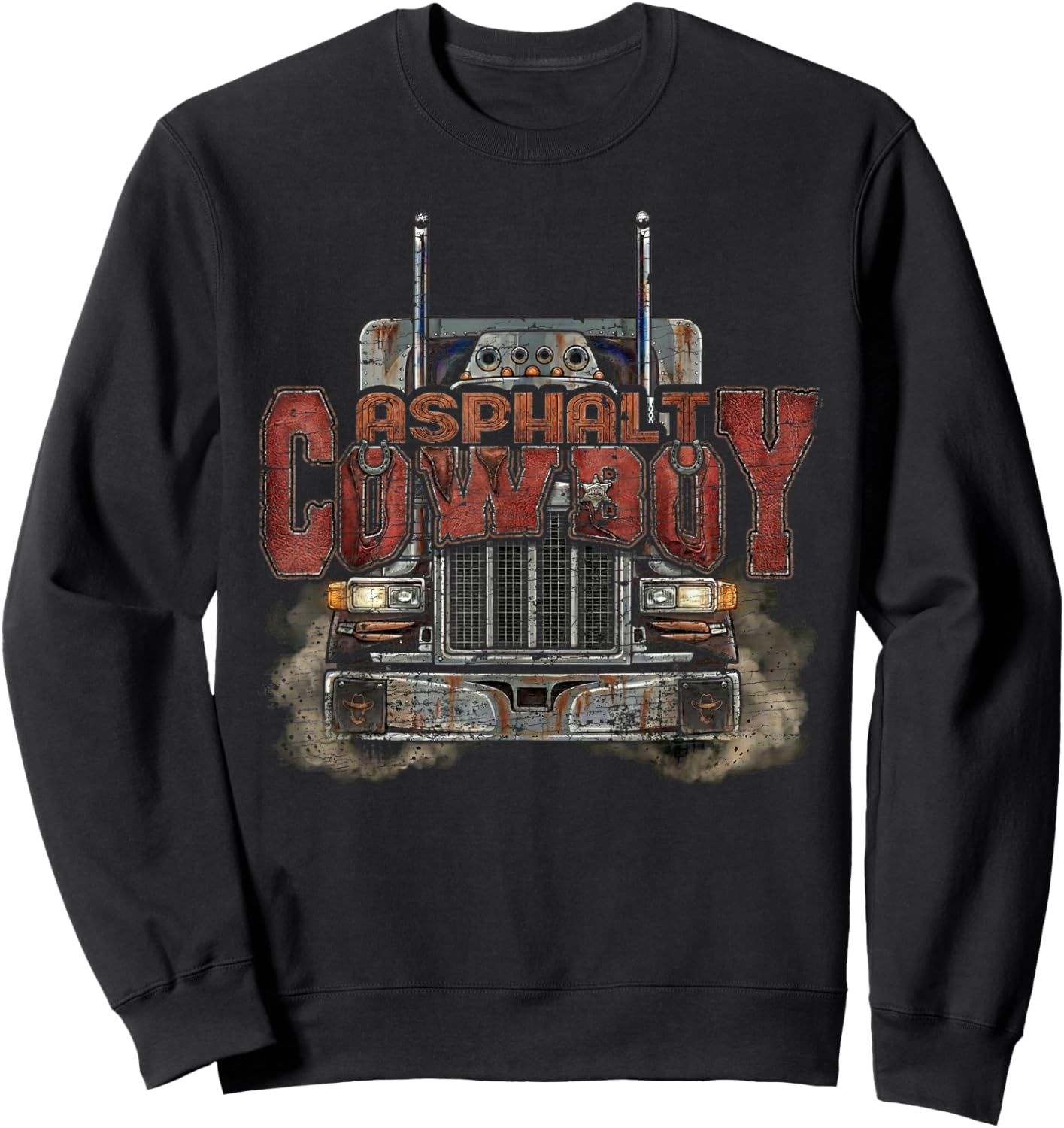 Semi Truck Driver Trucking Sweatshirt - Sweatshirt | Black