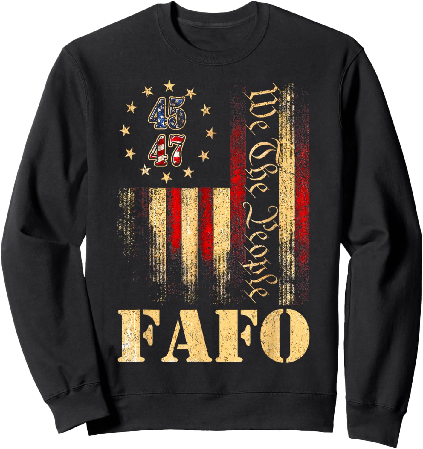 Funny Fafo Trump Fafo American USA Sweatshirt - Sweatshirt | Black