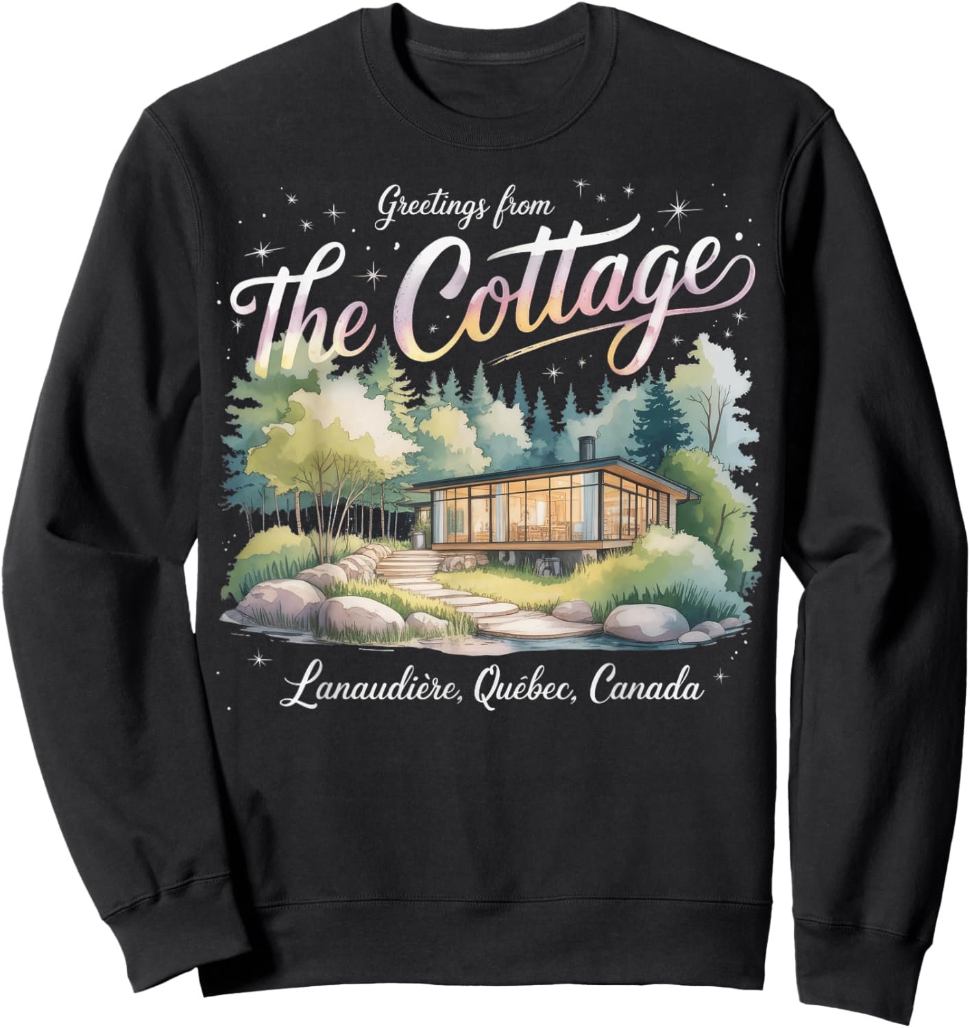 Greetings from The Cottage Sweatshirt - Sweatshirt | Black