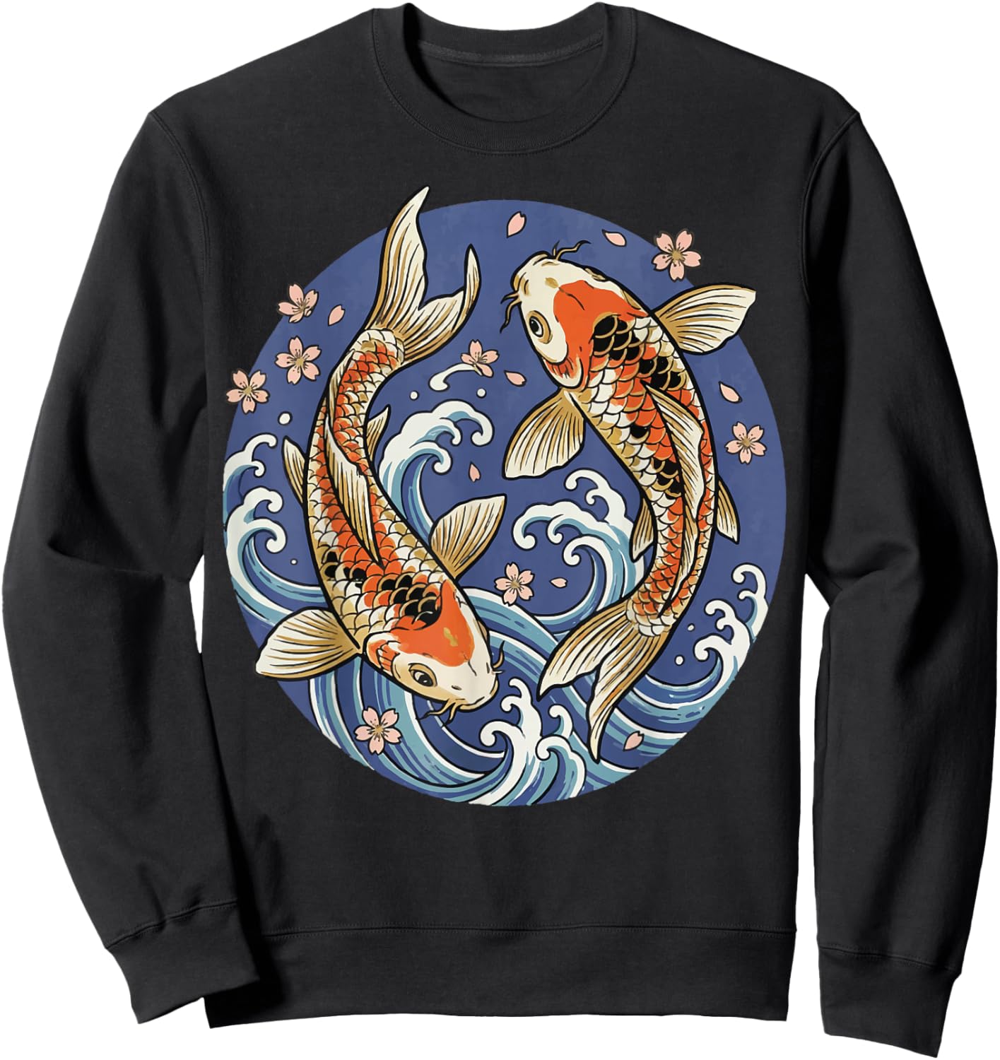 Koi Fish Yin Yang Japan Sweatshirt - Sweatshirt | Black