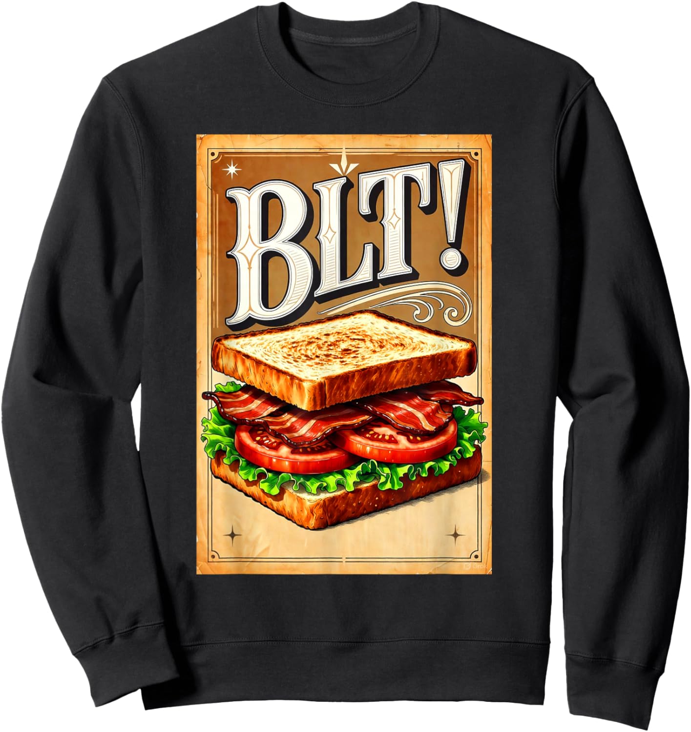 BLT Bacon Lettuce and Tomato Sandwich Sweatshirt - Sweatshirt | Black