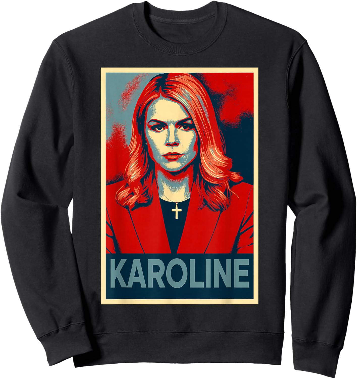 Karoline Leavitt Portrait Sweatshirt - Sweatshirt | Black