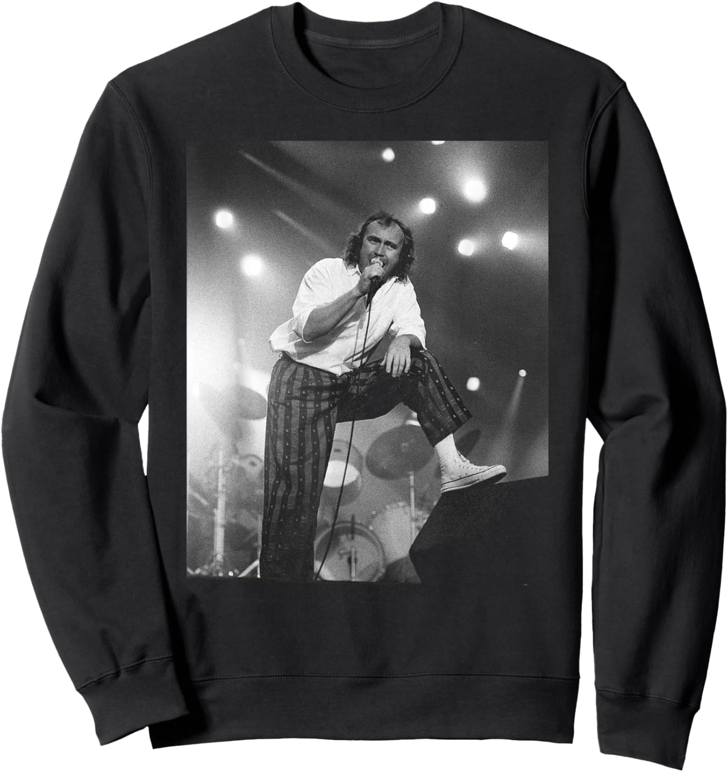 Genesis Phil Collins Singing Invisible Touch Tour 1987 Sweatshirt - Sweatshirt | Black