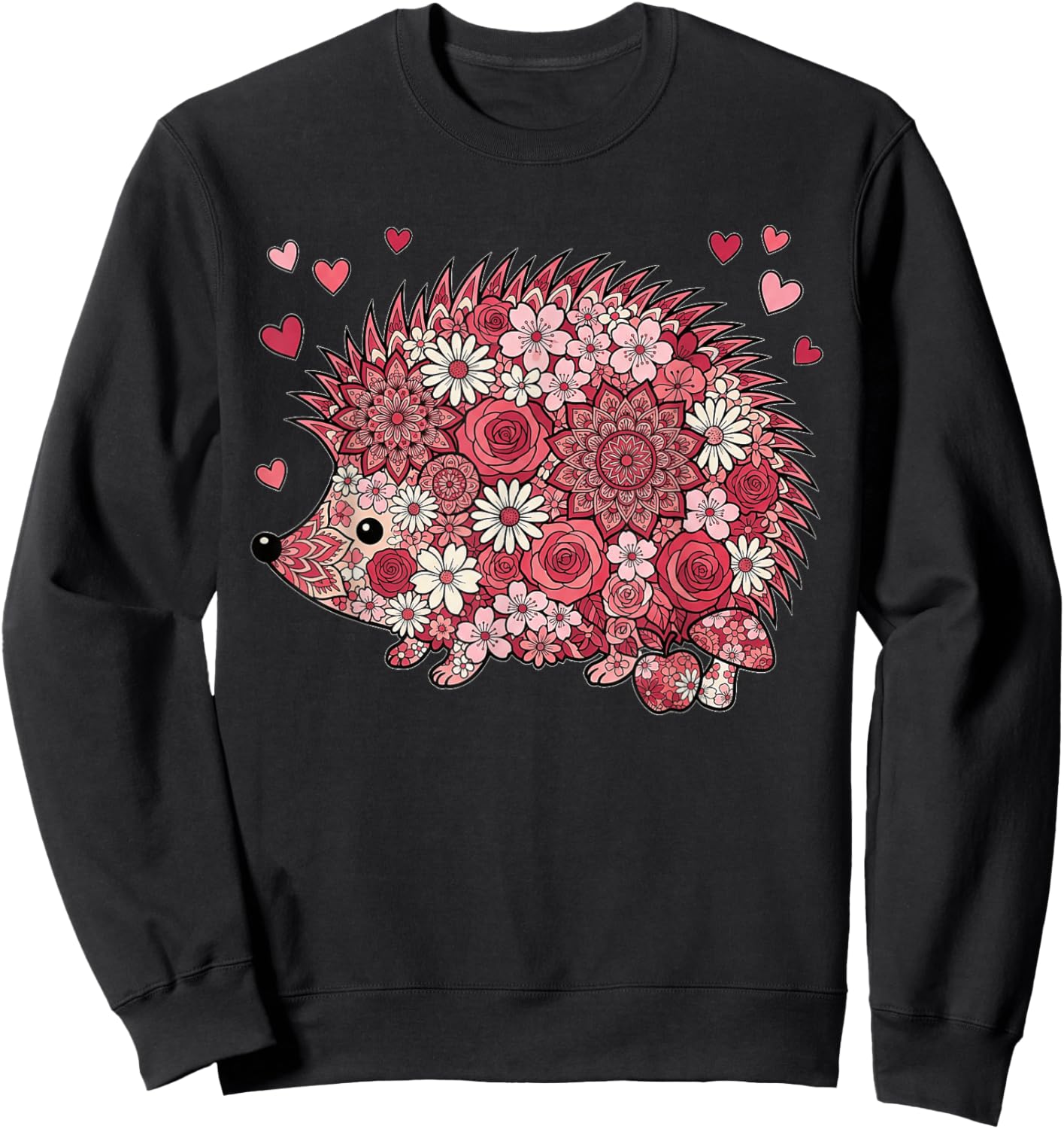 Love Hedgehog Valentine Cute Hedgehogs Lover Valentines Day Sweatshirt - Sweatshirt | Black