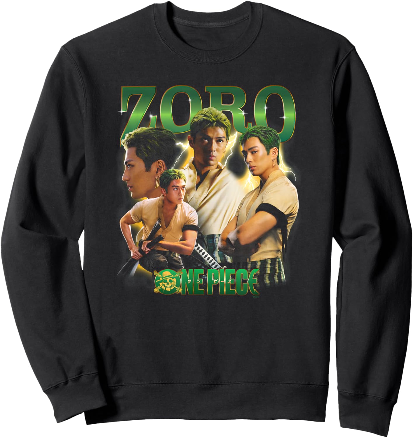 Netflix One Piece Zoro Heartthrob Officially Licensed Sweatshirt - Sweatshirt | Black