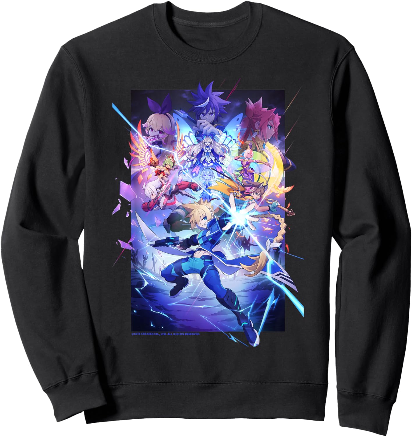 Azure Striker Gunvolt Trilogy Enhanced Package Illust Sweatshirt - Sweatshirt | Black