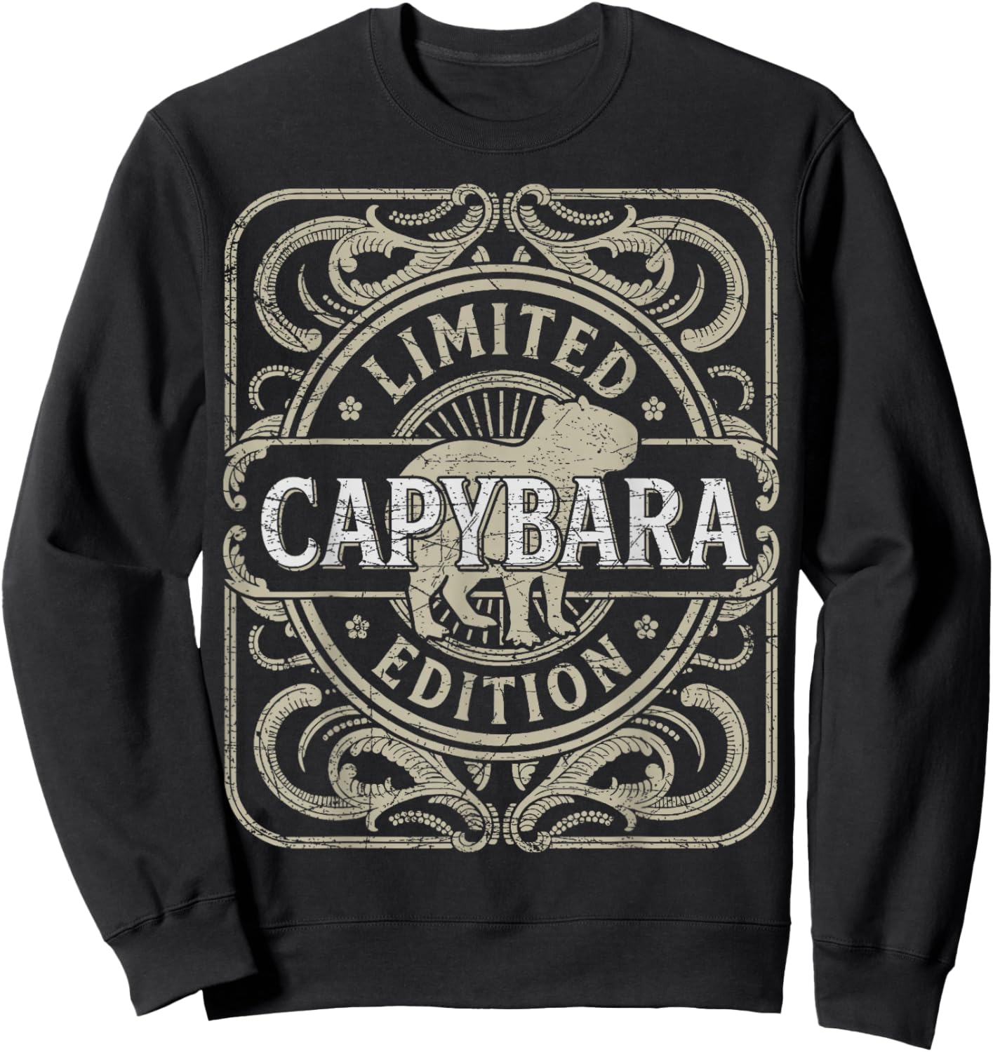 Capybara Vintage Sweatshirt - Sweatshirt | Black
