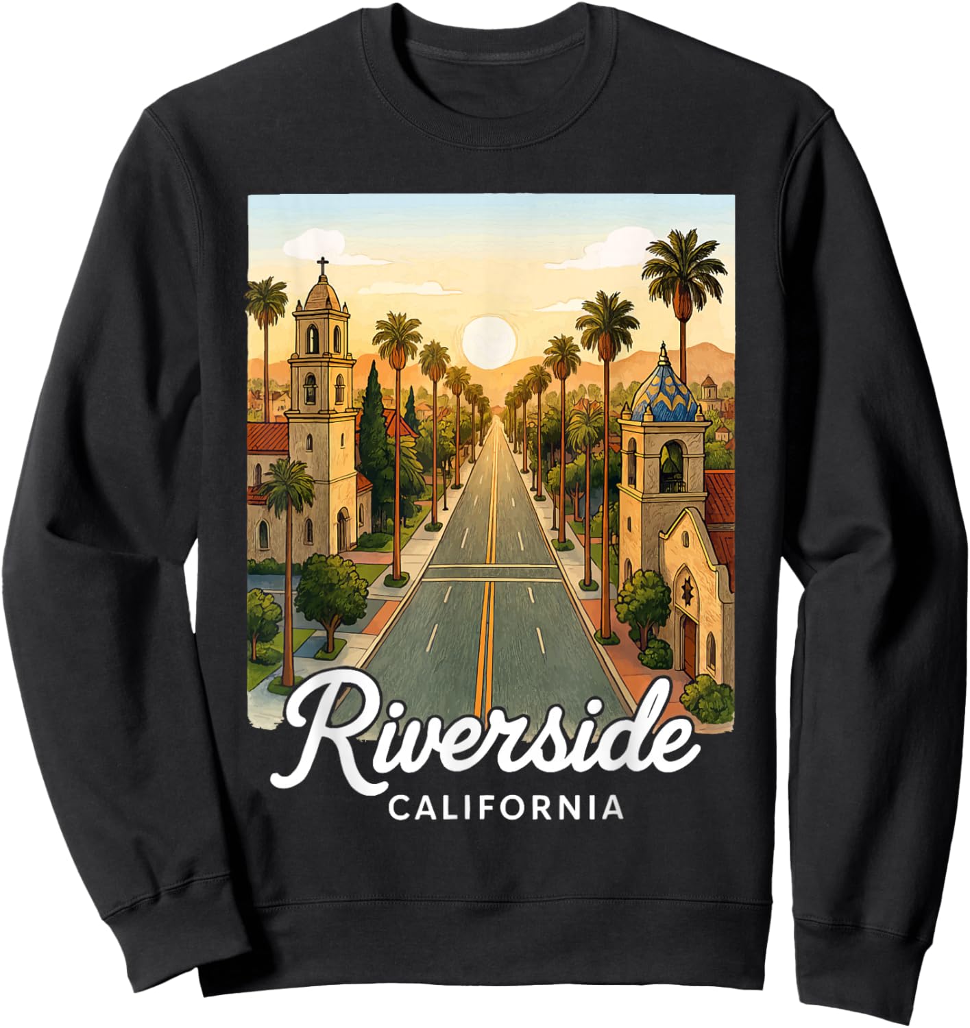 Riverside California Sweatshirt - Sweatshirt | Black