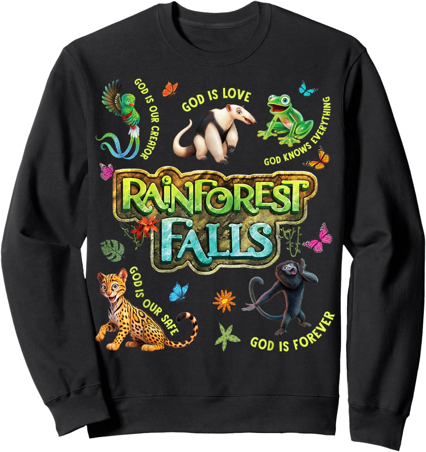 Rainforest Falls Exploring The Nature of God VBS 2026 Sweatshirt - Sweatshirt | Black