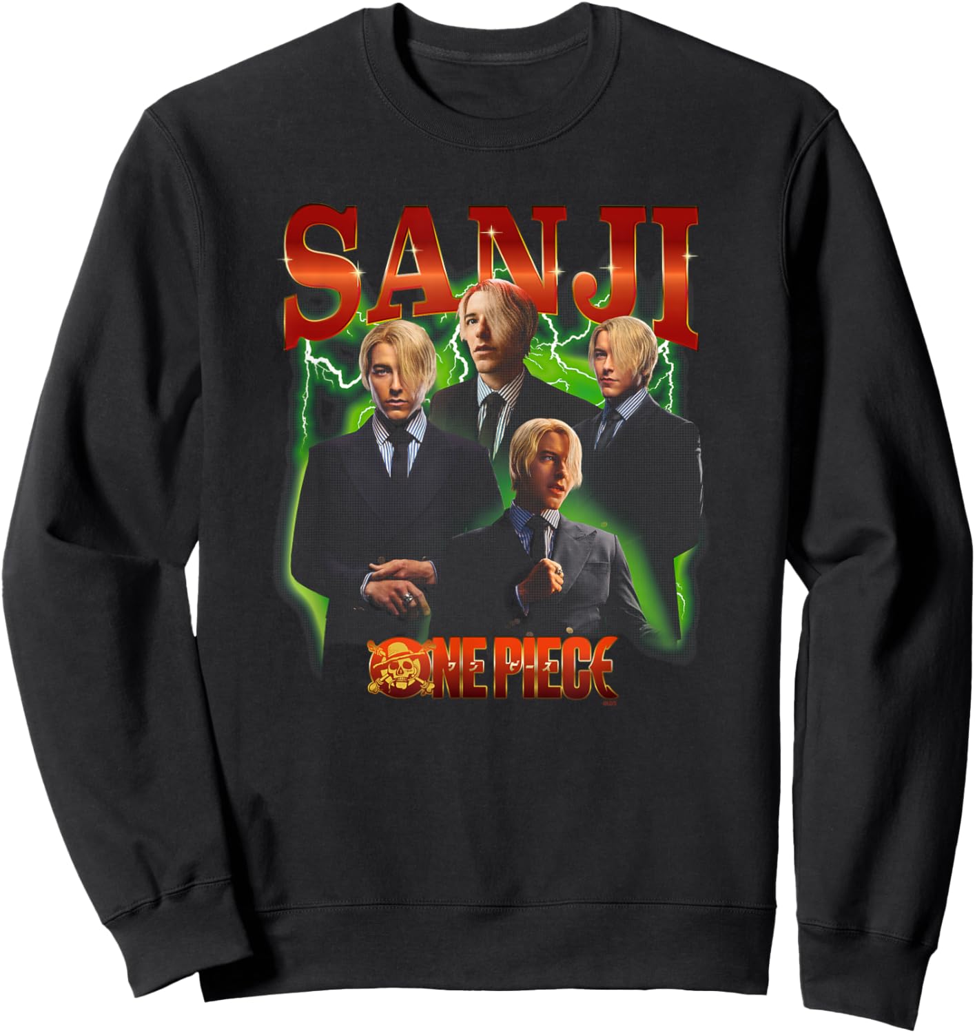 Netflix One Piece Sanji Heartthrob Officially Licensed Sweatshirt - Sweatshirt | Black