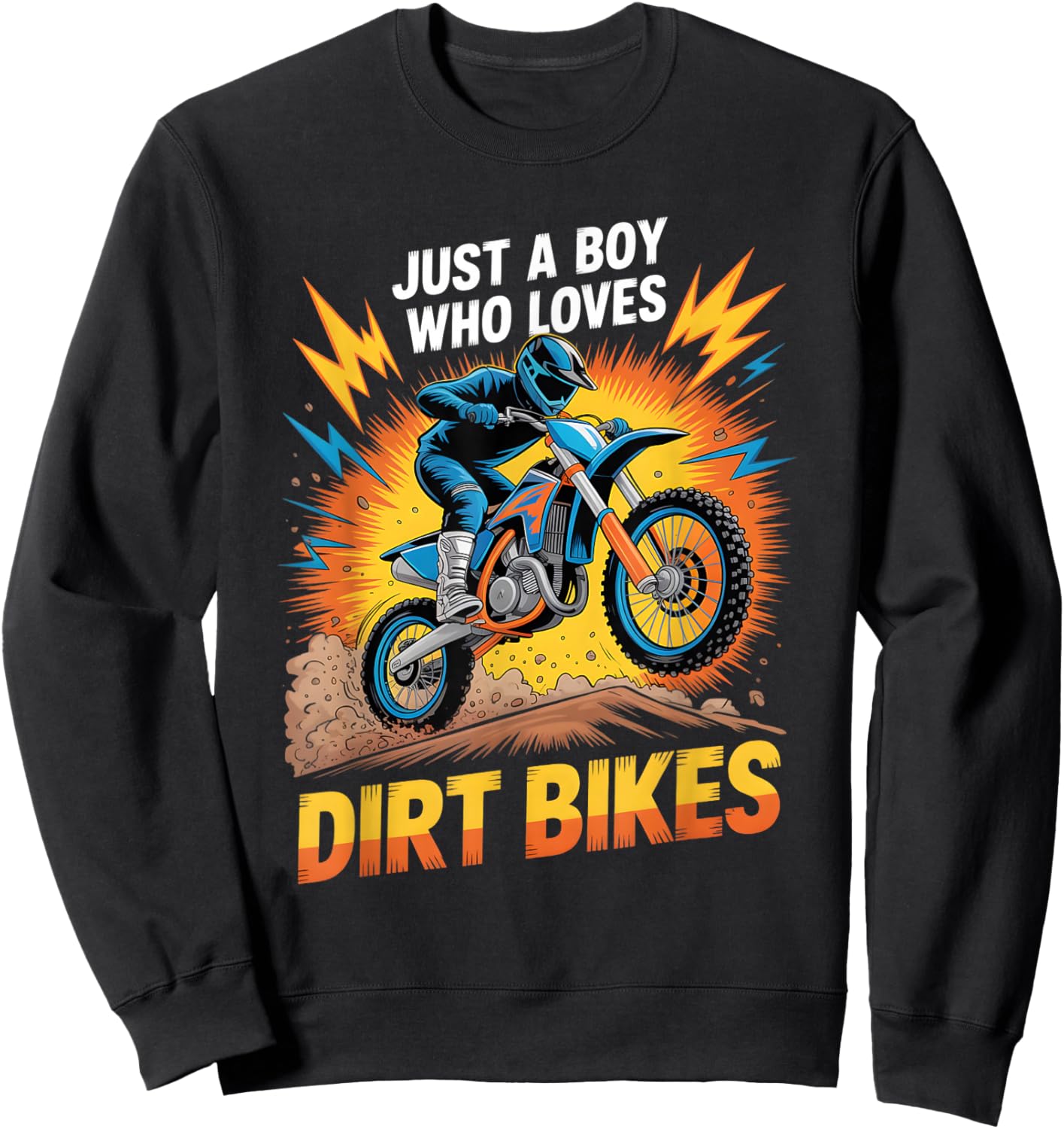 Boys Dirt Bike Sweatshirt - Sweatshirt | Black