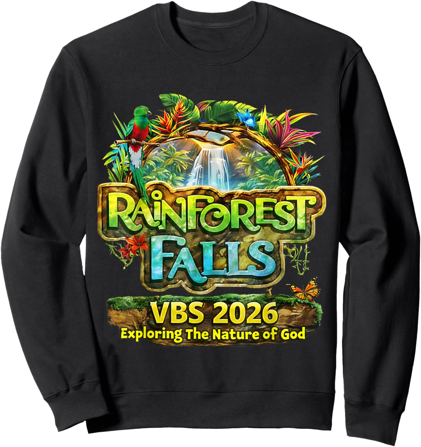 Rainforest Falls VBS 2026 Exploring The Nature of God Sweatshirt - Sweatshirt | Black