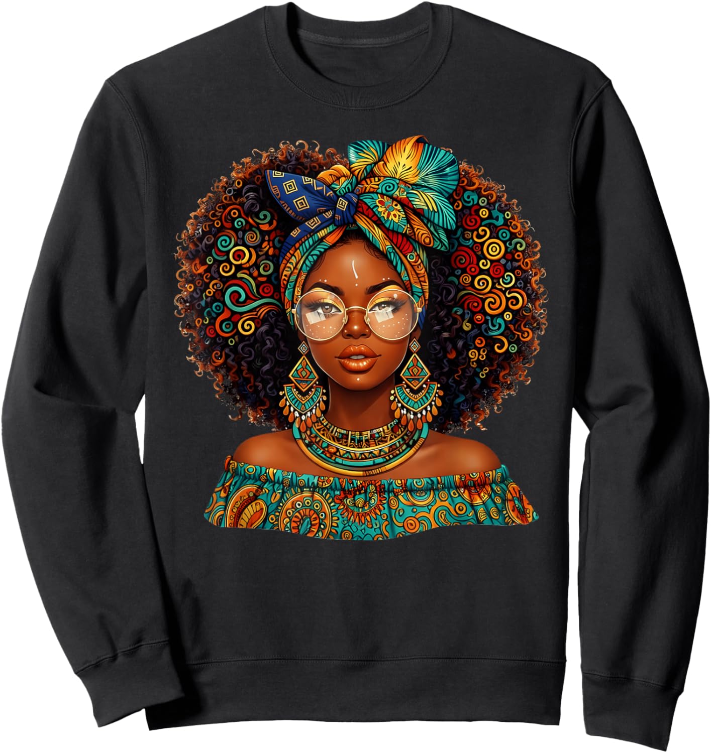 Black History Afro Melanin Queen African American Women Girl Sweatshirt - Sweatshirt | Black