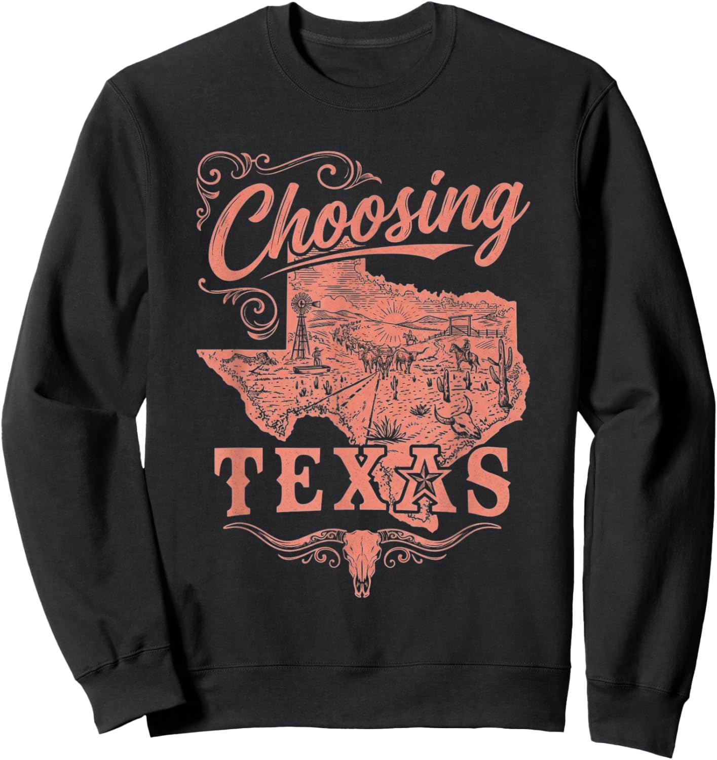 Western Choosing Texas Choosin' Texas Sweatshirt - Sweatshirt | Black