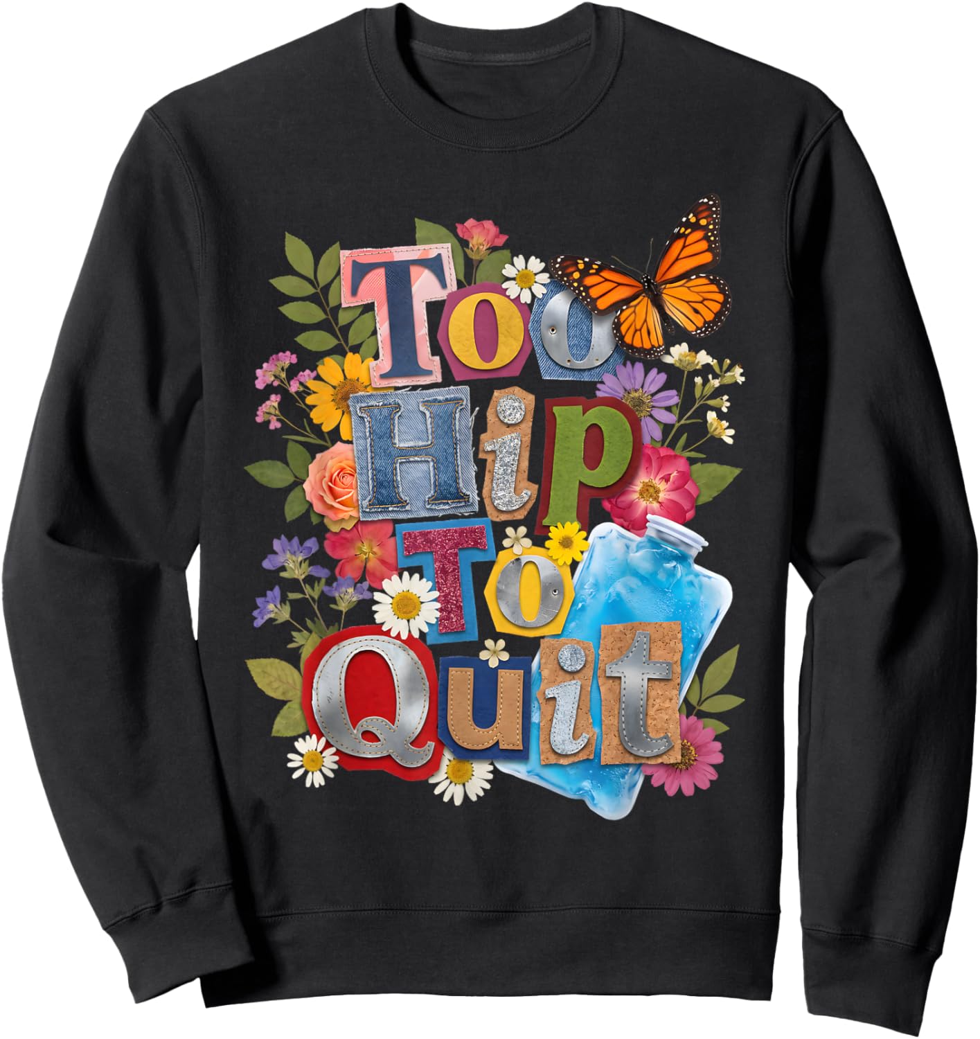 Hip Replacement Recovery Sweatshirt - Sweatshirt | Black