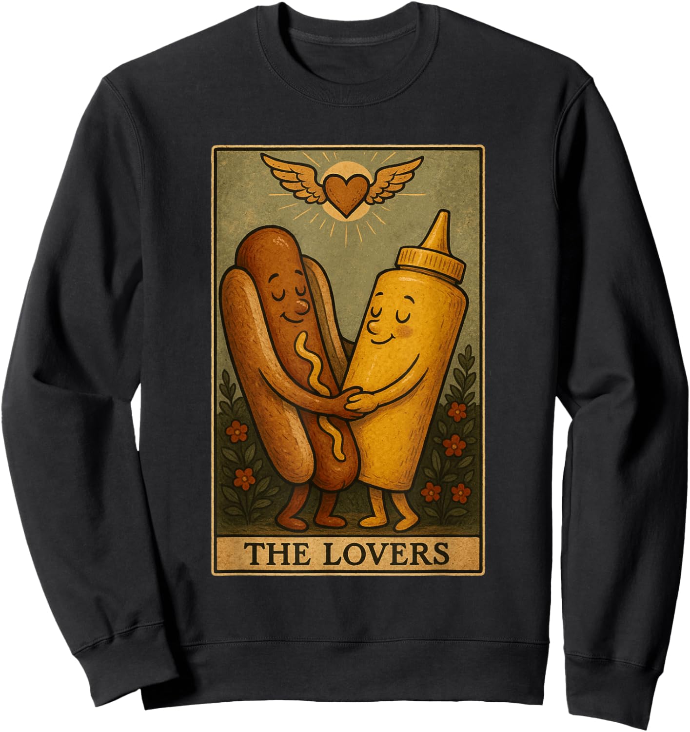 Funny Hot Dog Lover Hot Dog Design Women Men Food Sweatshirt - Sweatshirt | Black