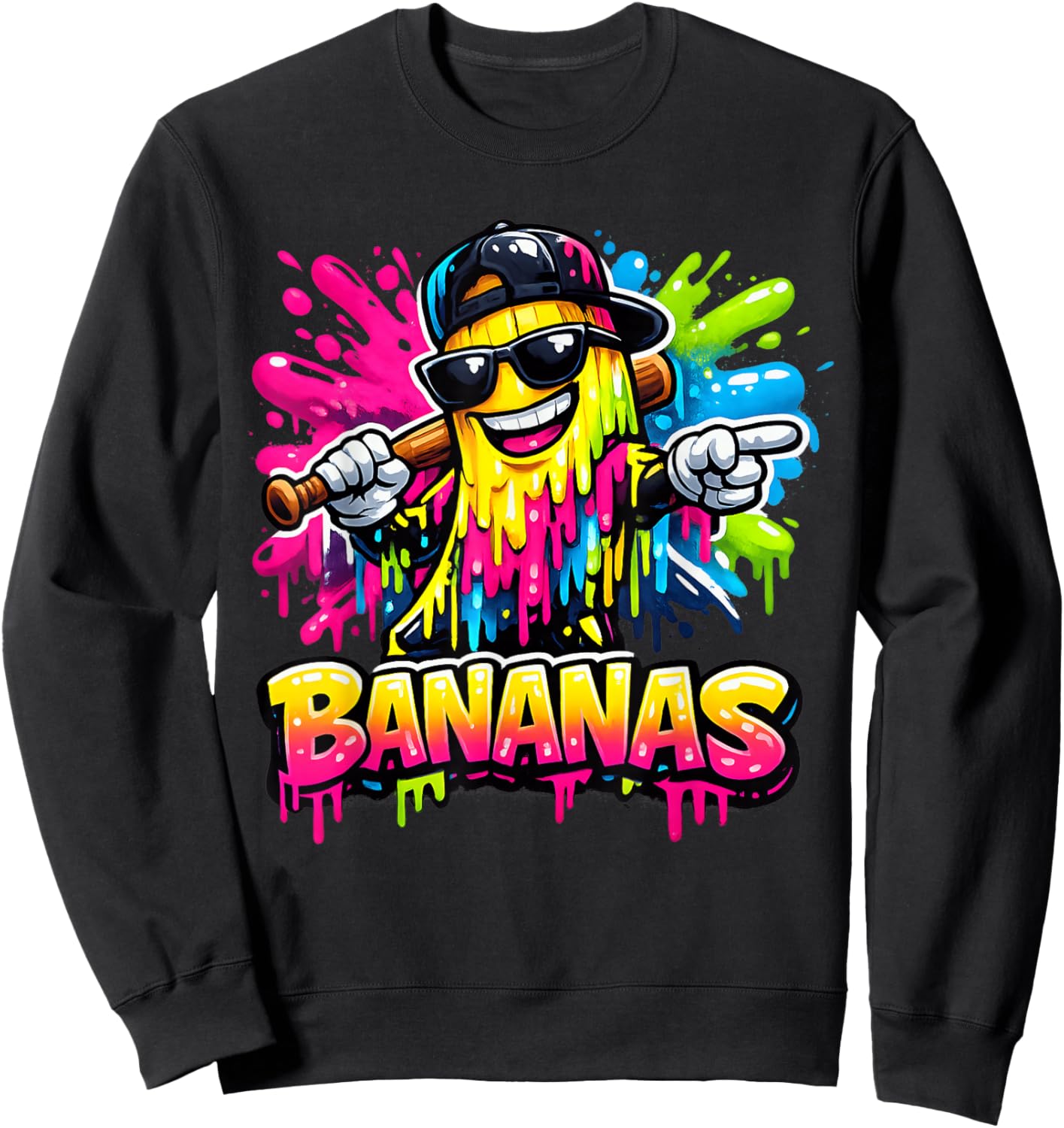 Funny Banana Coquette Bow Kids Girls Boys Youth Men Sweatshirt - Sweatshirt | Black