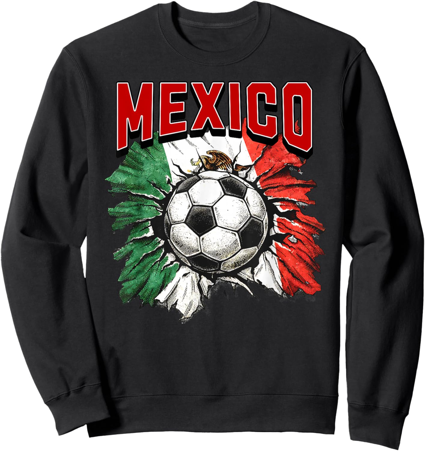 Mexican Flag Soccer Mexico Pride Futbol Family Cup Sweatshirt - Sweatshirt | Black