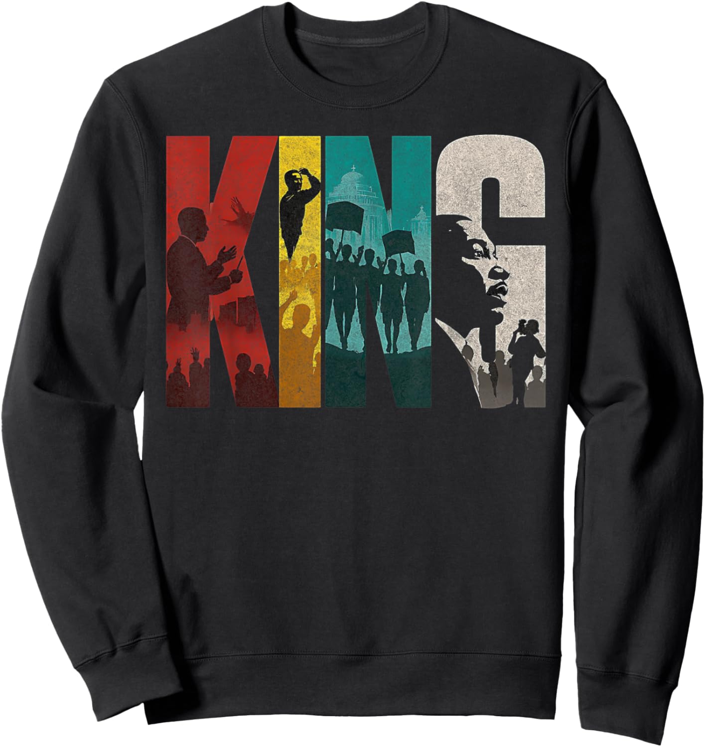 Retro Martin Luther King Jr Day I Have a Dream MLK Bold Sweatshirt - Sweatshirt | Black