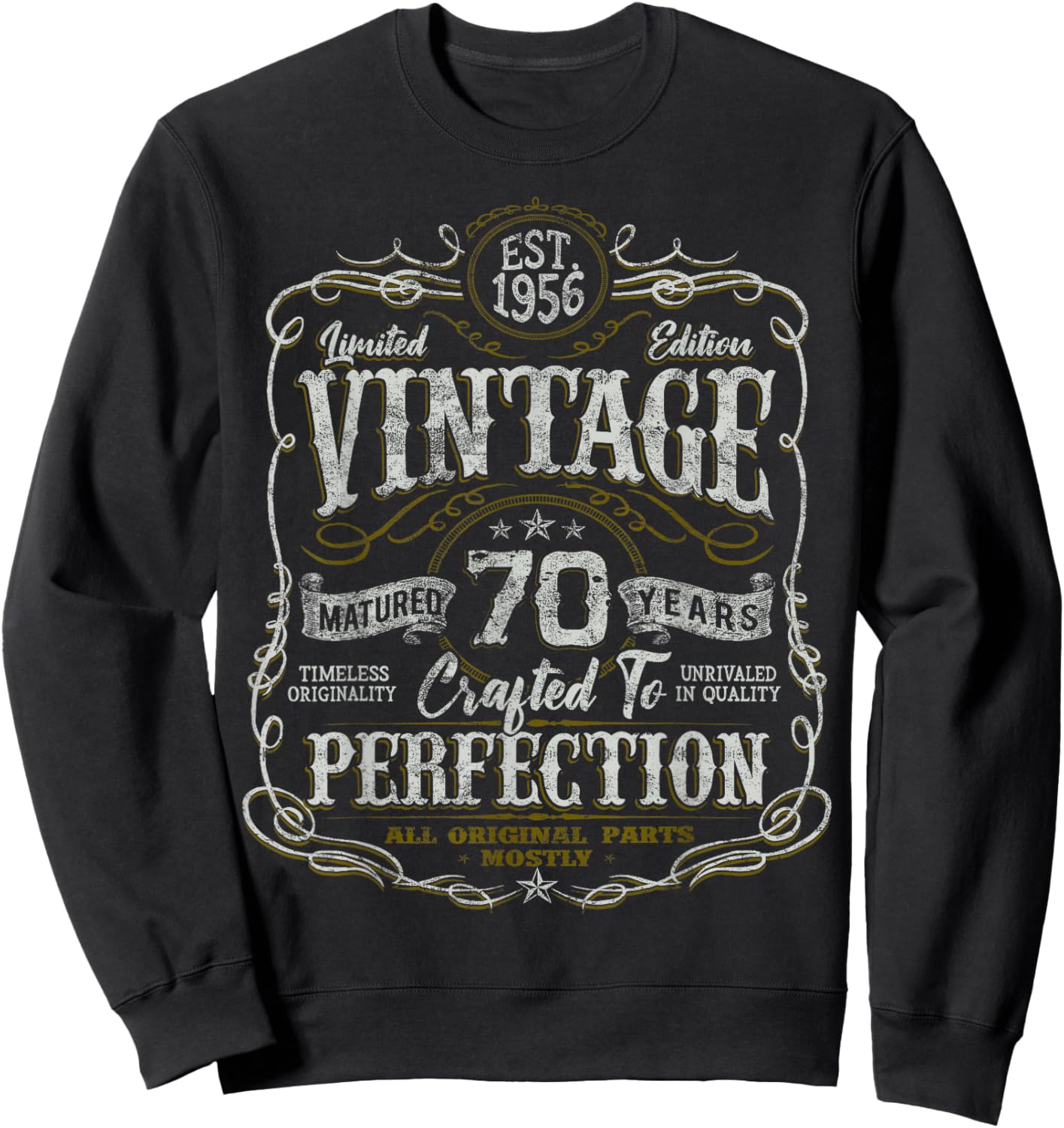 Vintage 1956 Limited Edition Shirt 70 Year Old 70th Birthday Sweatshirt - Sweatshirt | Black