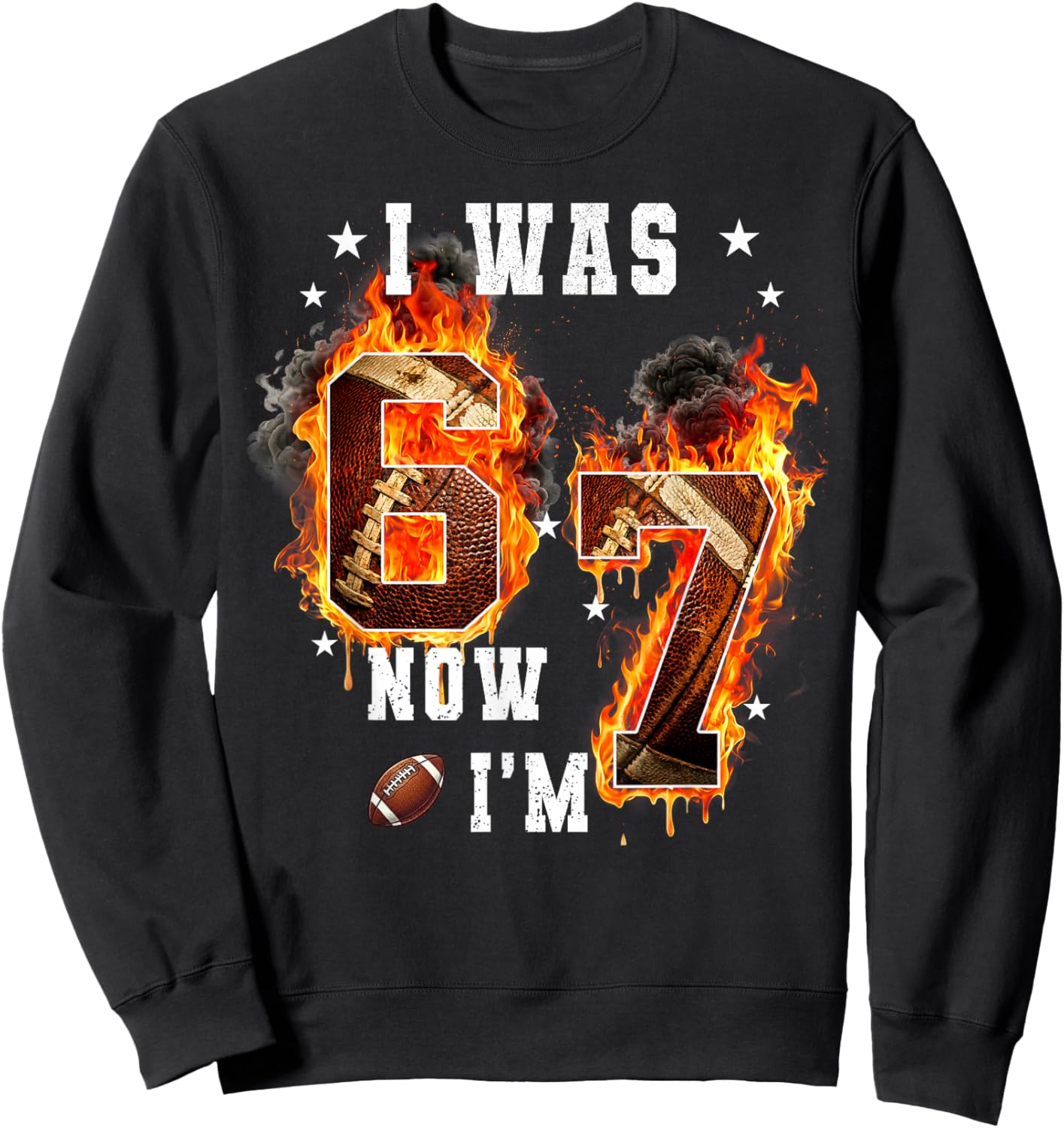 I was 6 Now I'm 7 Old Football Drip 7th Birthday Boy Sweatshirt - Sweatshirt | Black