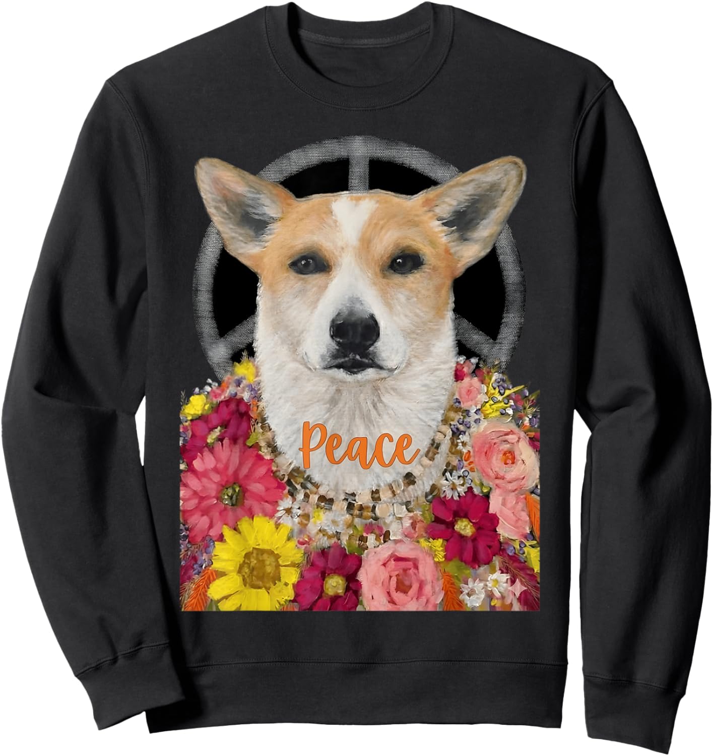 Aloka The Peace Dog Peace Walk Dog Painting Sweatshirt - Sweatshirt | Black